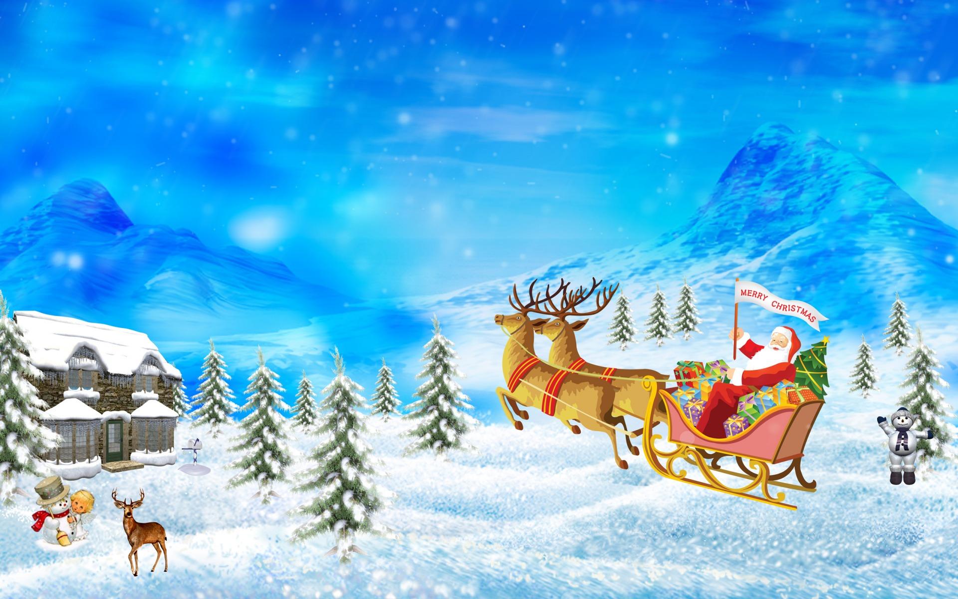 1920x1200 Merry Christmas drawing Wallpaper Christmas Holidays Wallpaper in jpg format for free download