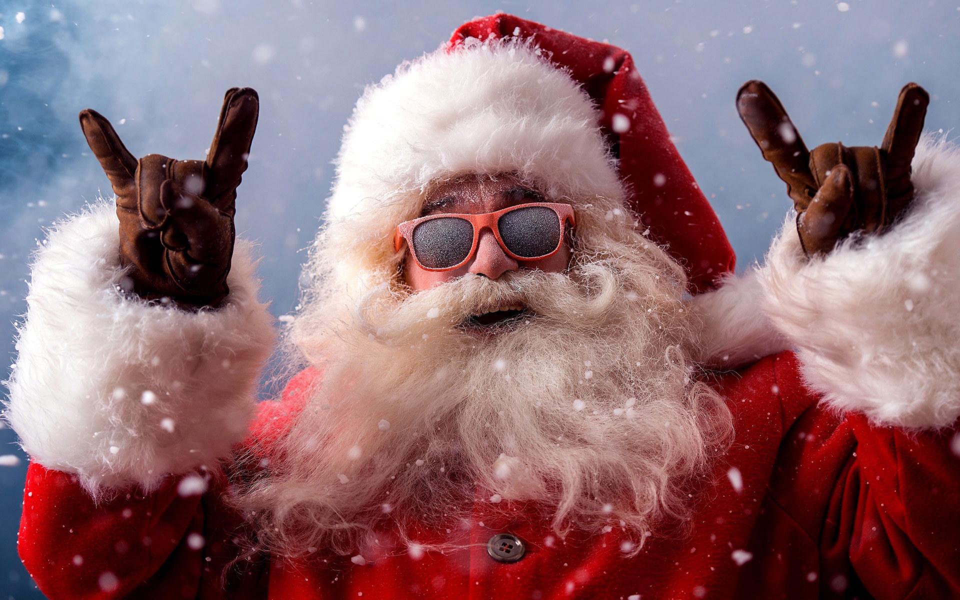 1920x1200 Funny wallpaper, santa claus, devil horns hand, devil horns hands, sign • Wallpaper For You HD Wallpaper For Desktop & Mobile