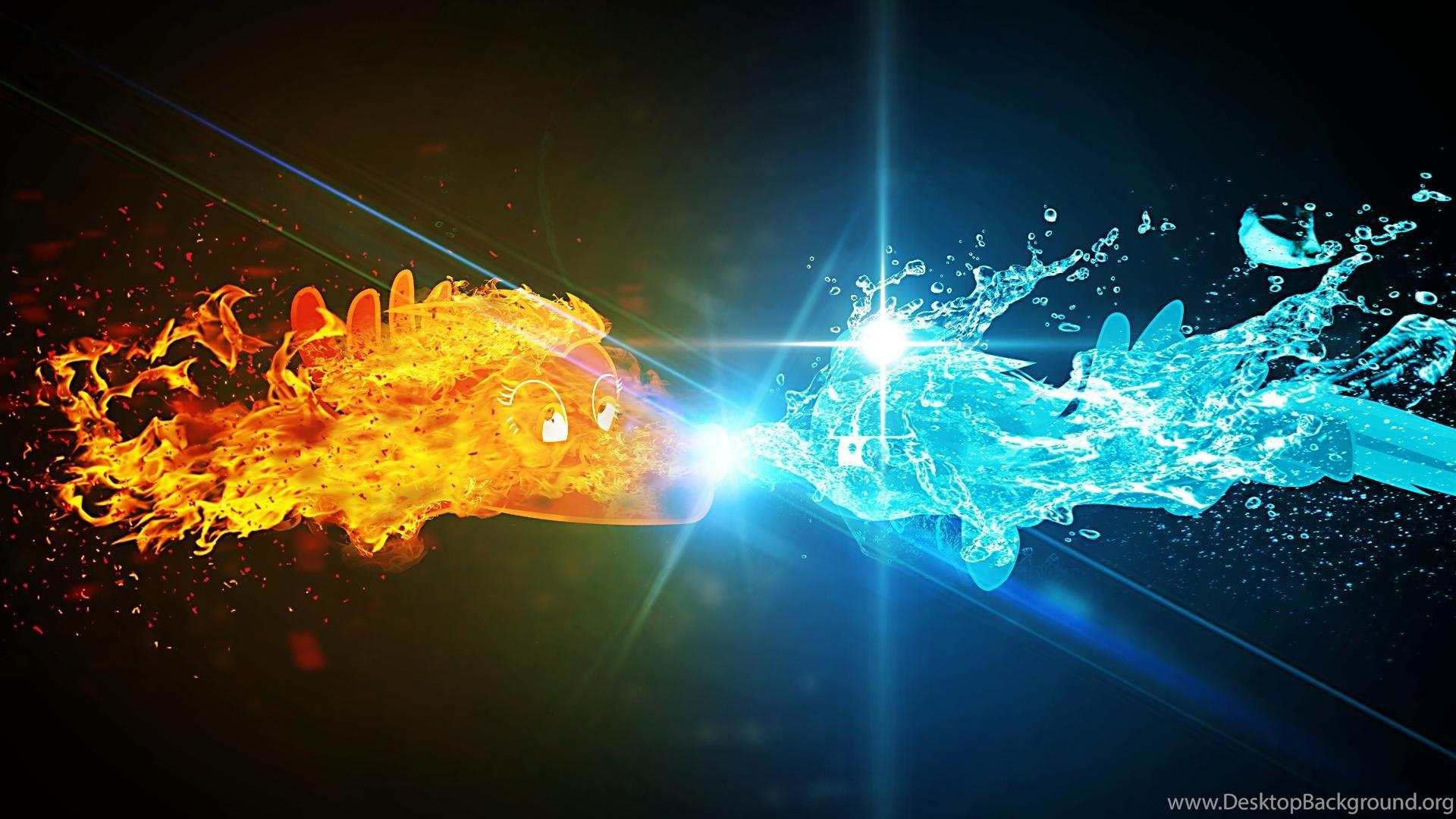 1920x1080 Fire And Ice Cool HD Wallpaper Desktop Background