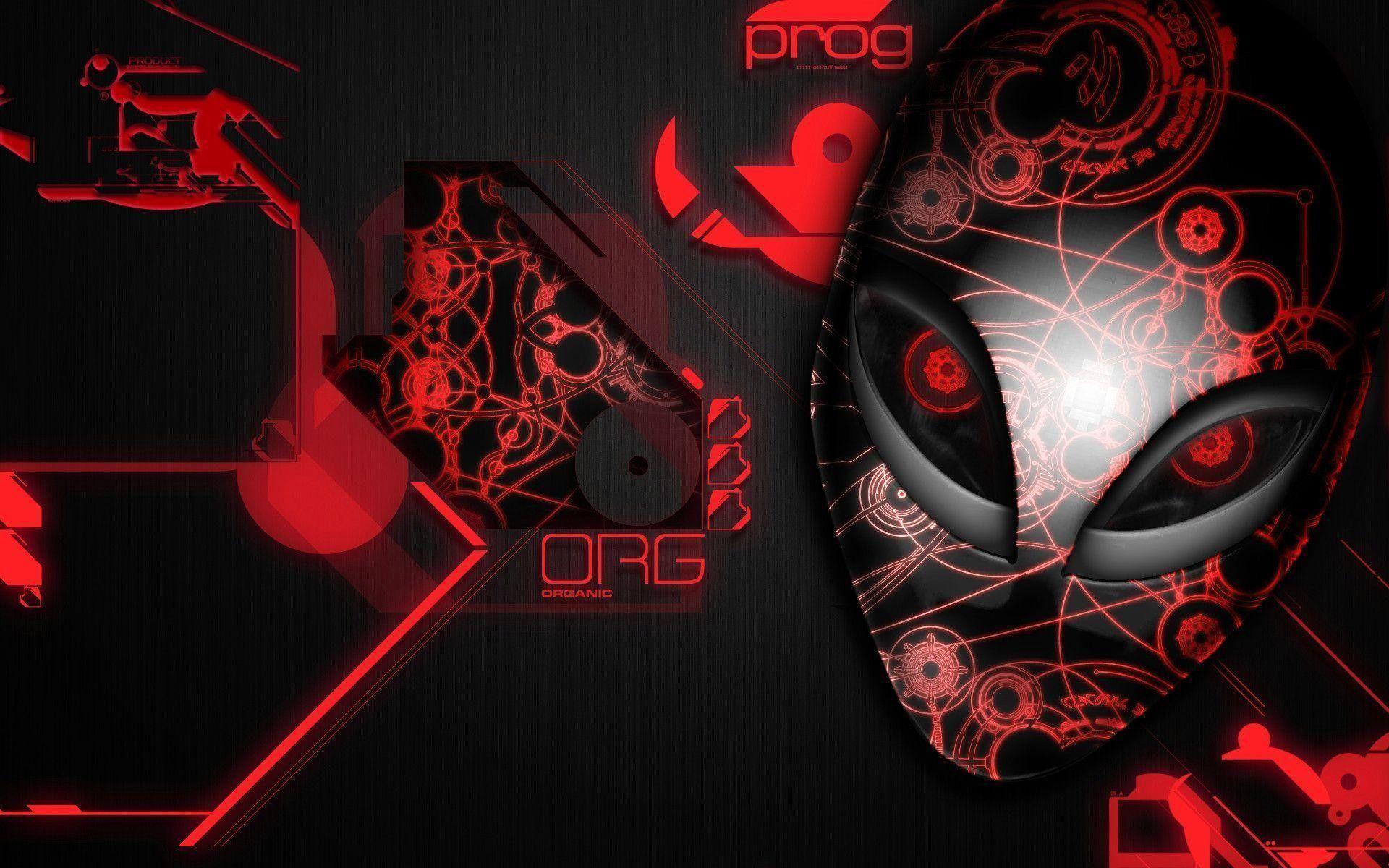 1920x1200 Red Alienware Wallpaper
