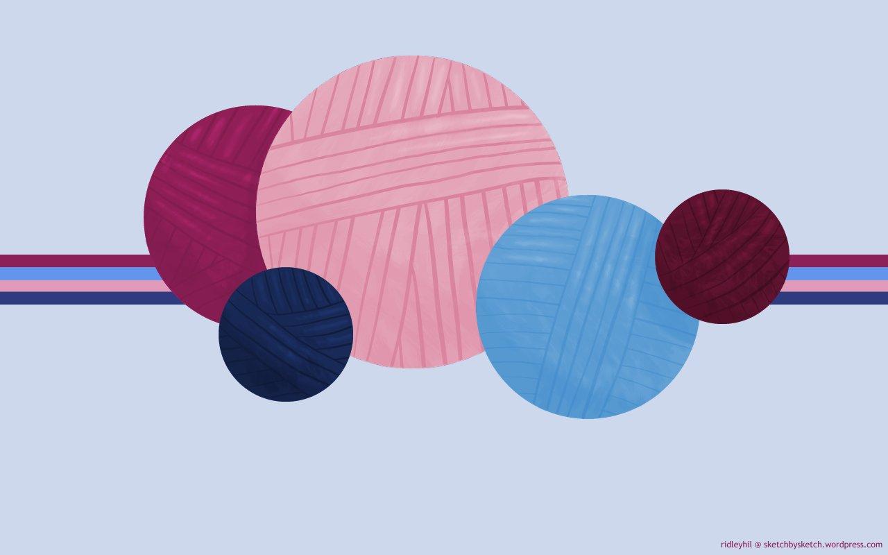 1280x800 My art: Balls of yarn wallpaper
