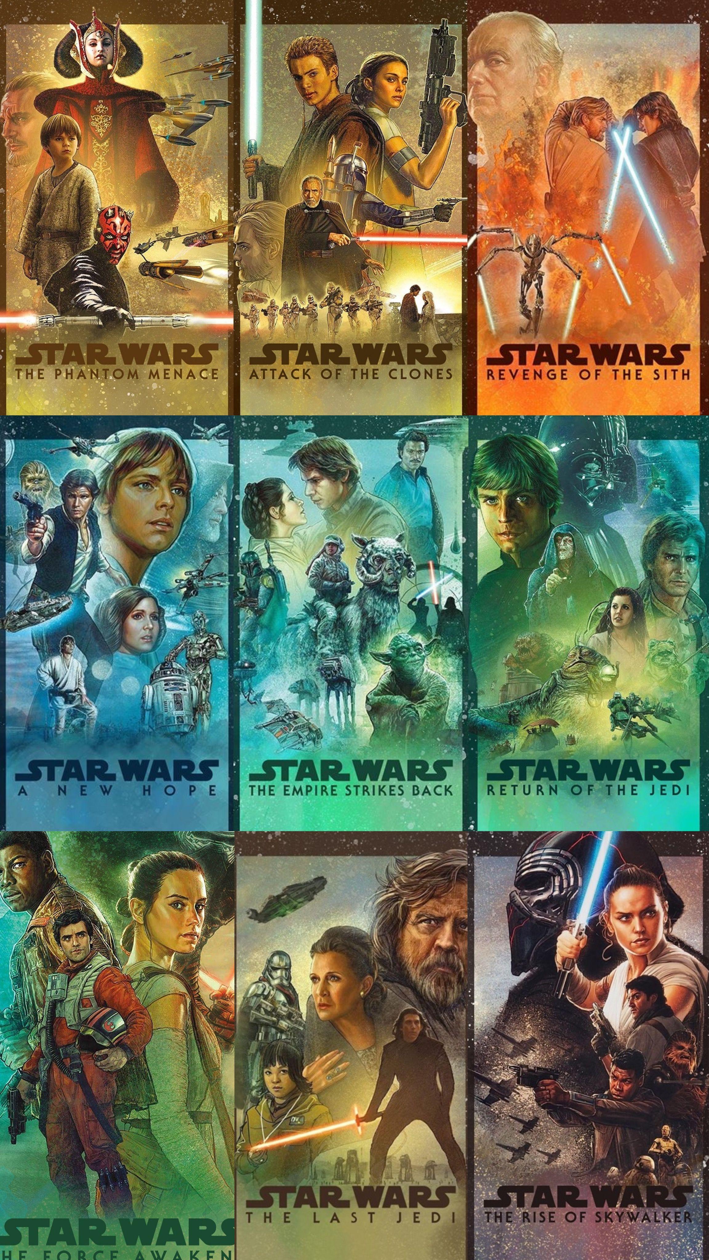 2304x4096 skywalker #saga #theThe Skywalker Saga. Star wars mural, Star wars artwork, Star wars poster