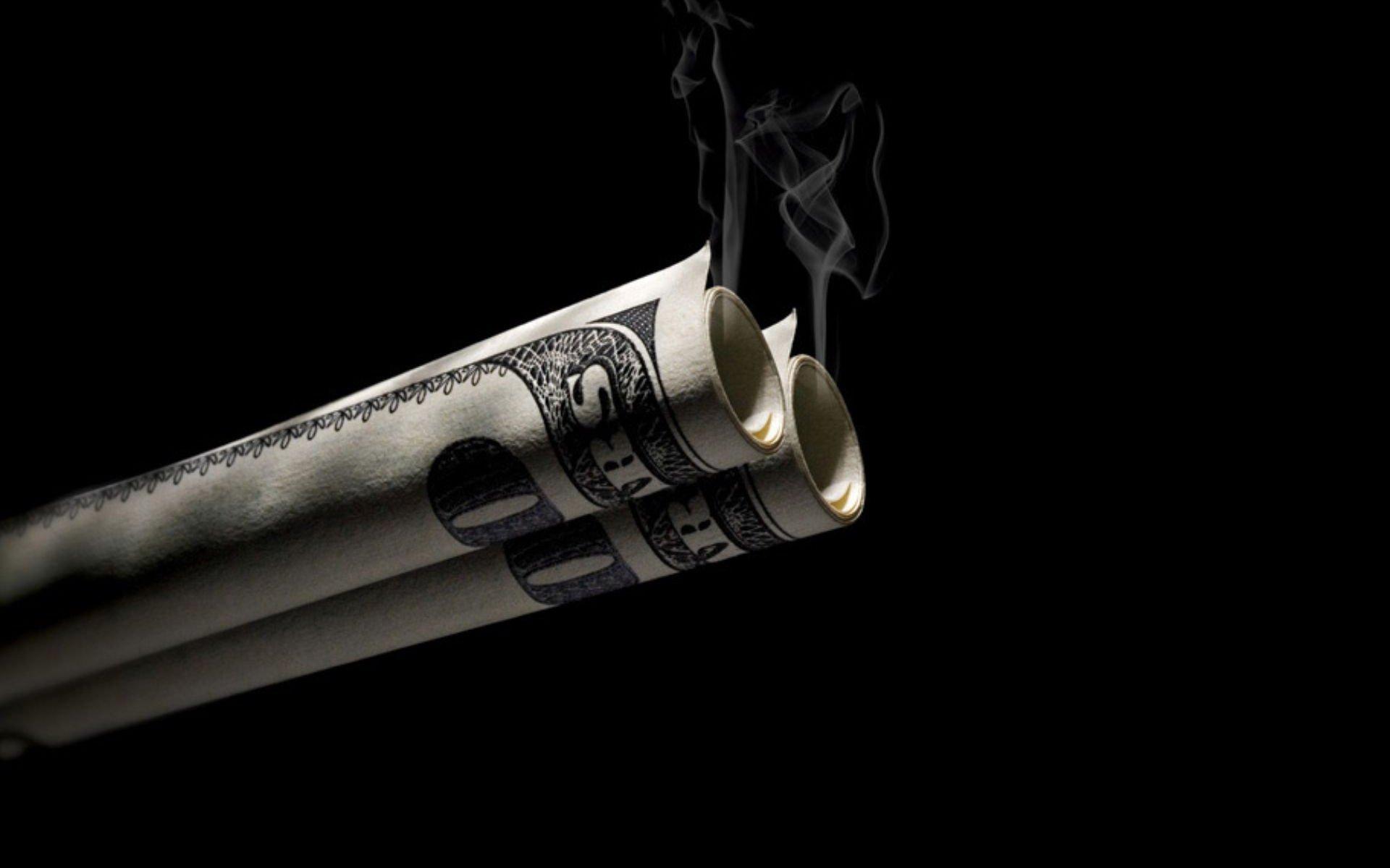1920x1200 the bucks shotgun minimalism SED RIC money creative black and white smoke background tube black dollar currency HD wallpaper