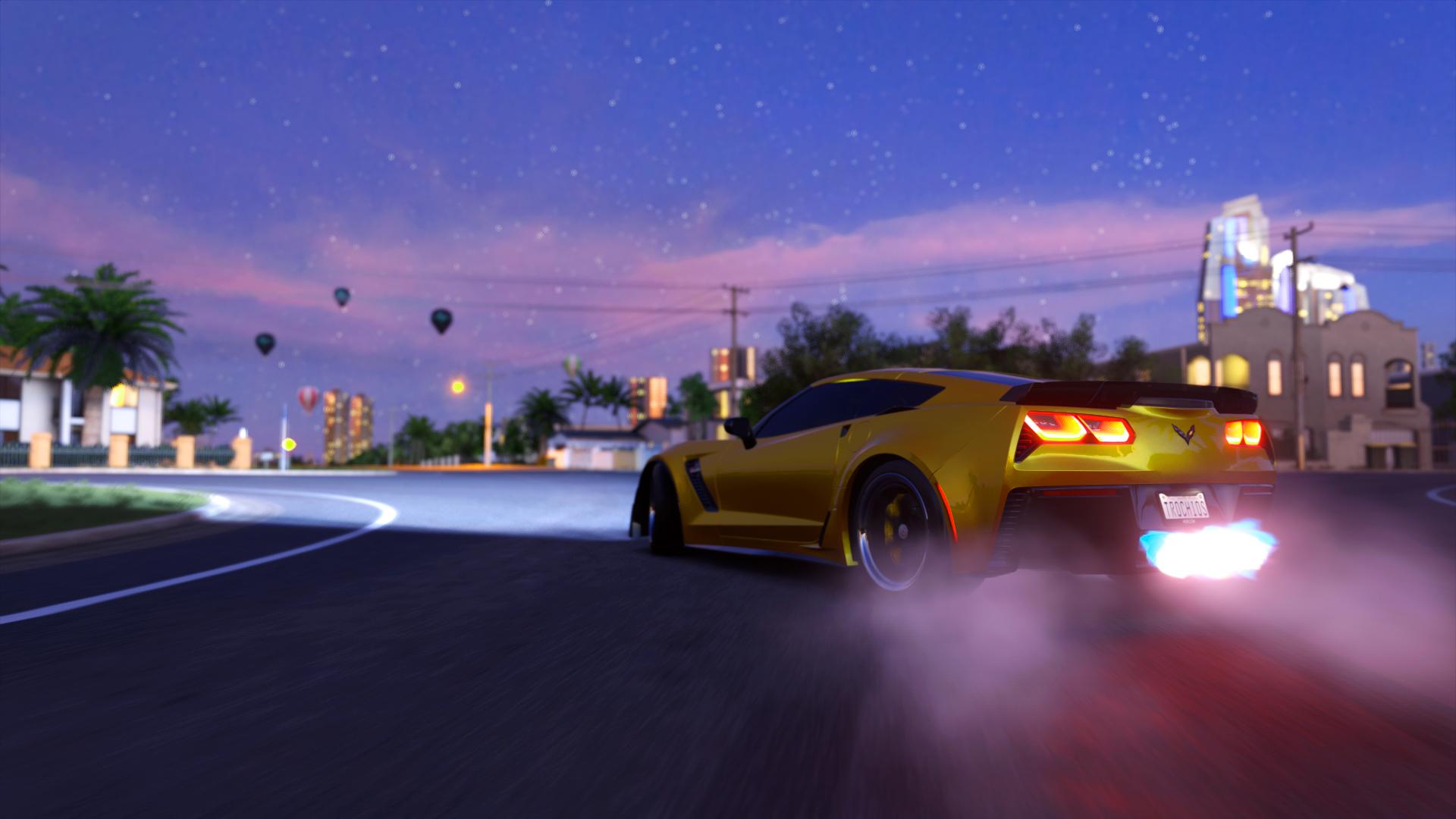 1920x1080 Forza Games, Forza horizon Chevrolet Corvette Z Drifting, Car, Video games Wallpaper HD / Desktop and Mobile Background