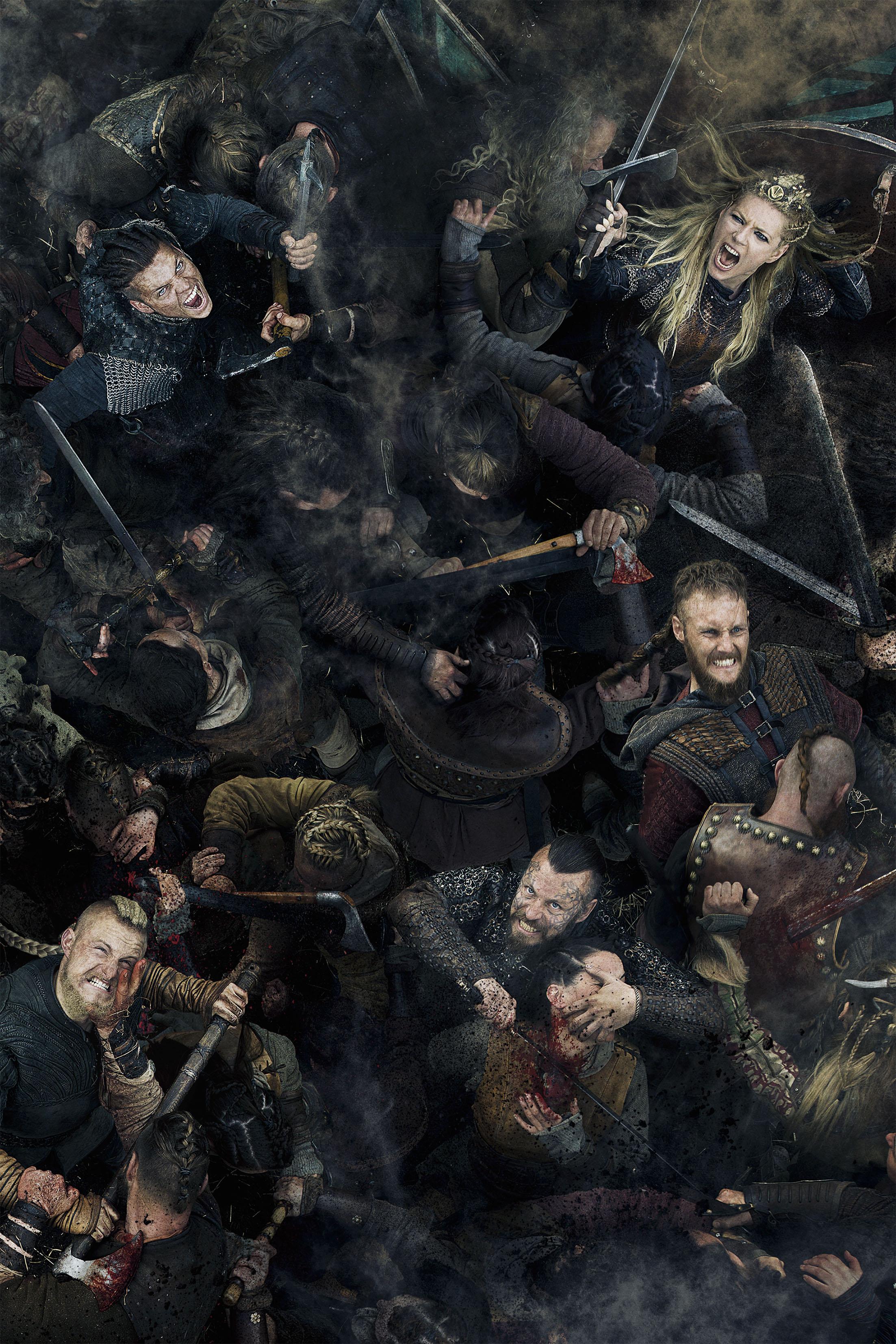 2205x3307 Vikings, Bjorn, Lagertha, Harald and Ubbe Season 5 Official Picture (TV Series) Photo