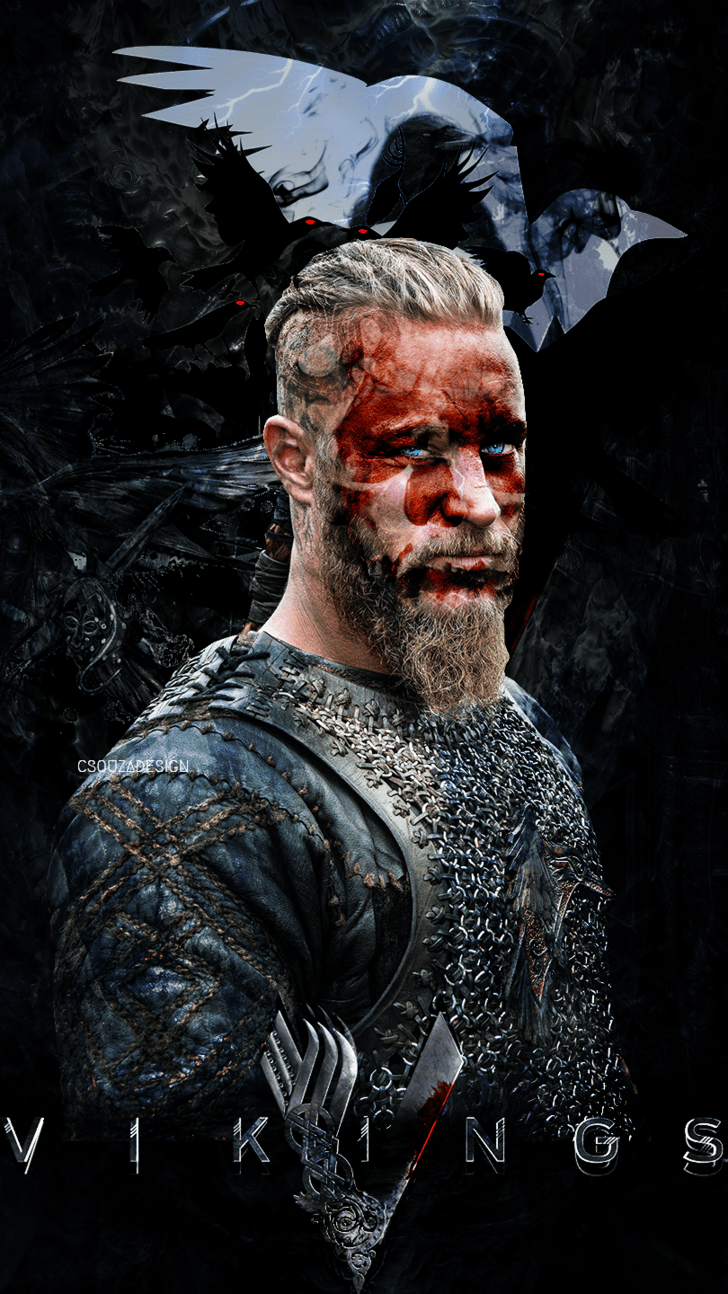 728x1294 Ragnar Lothbrok Wallpaper! (VIBRANT VERSION)