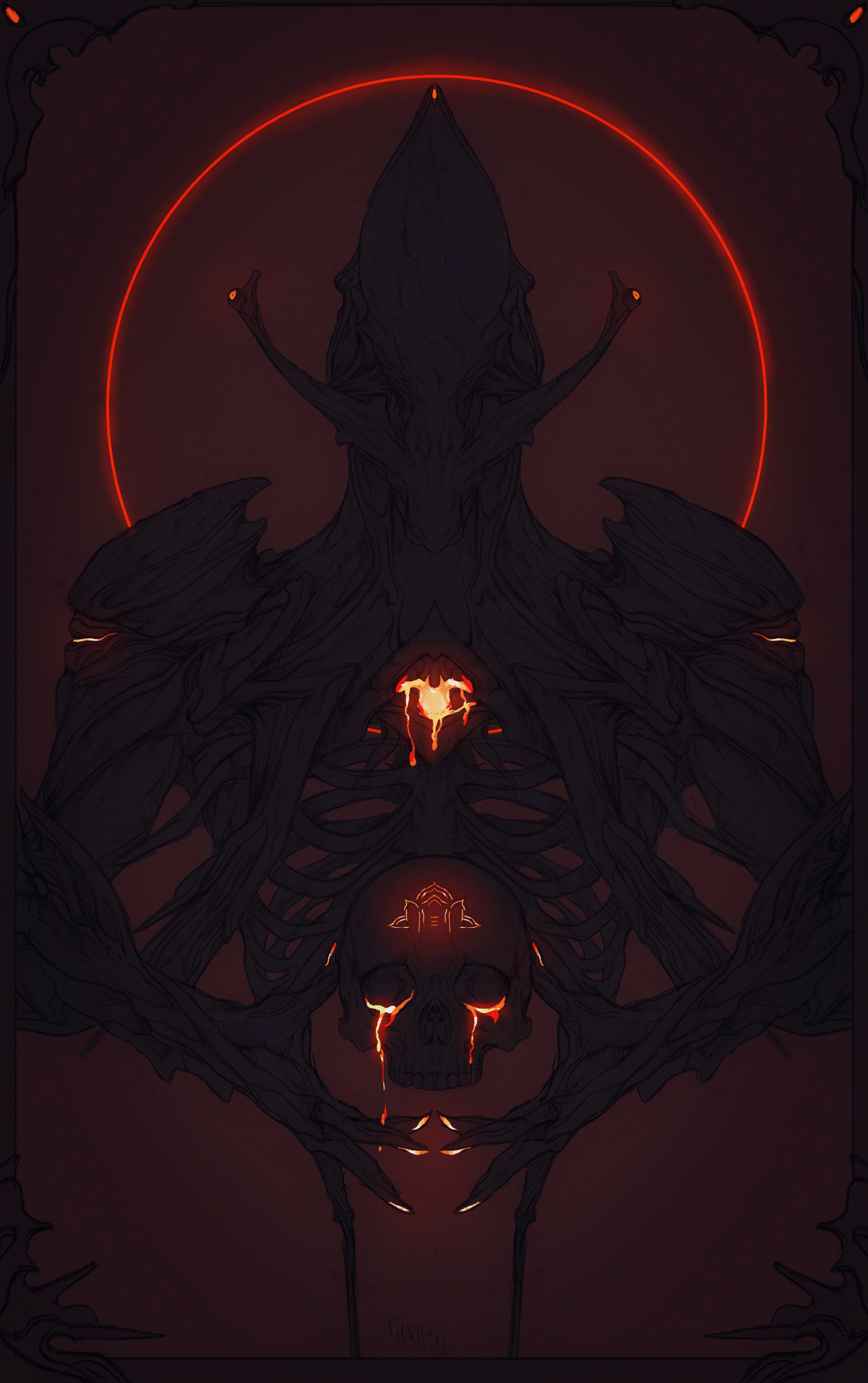 2600x4141 Nekros (art by me: on Twitter): Warframe