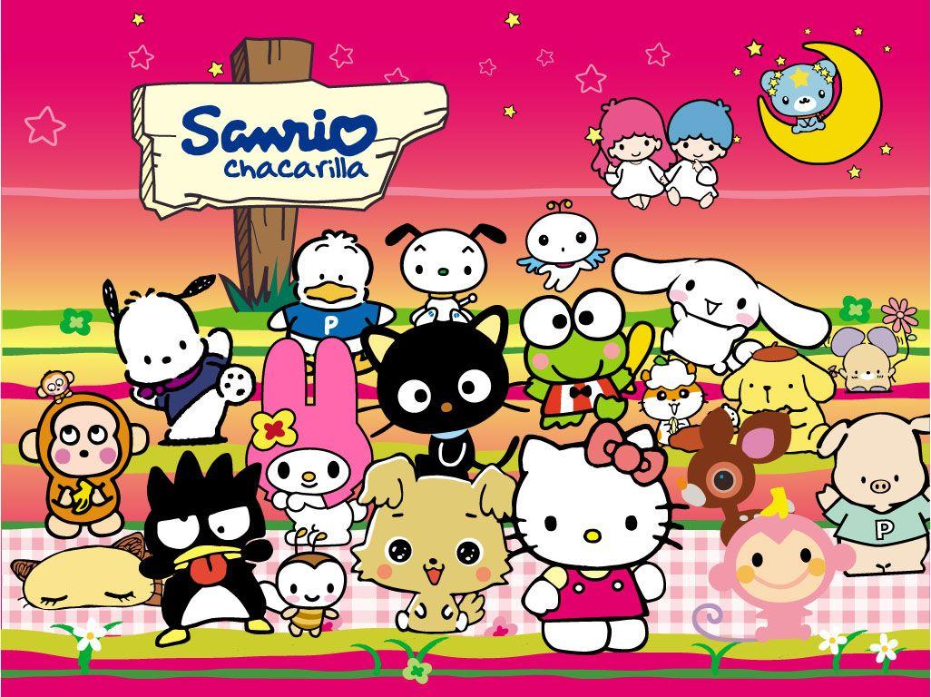 1026x768 Hello Kitty Friends Wallpaper
