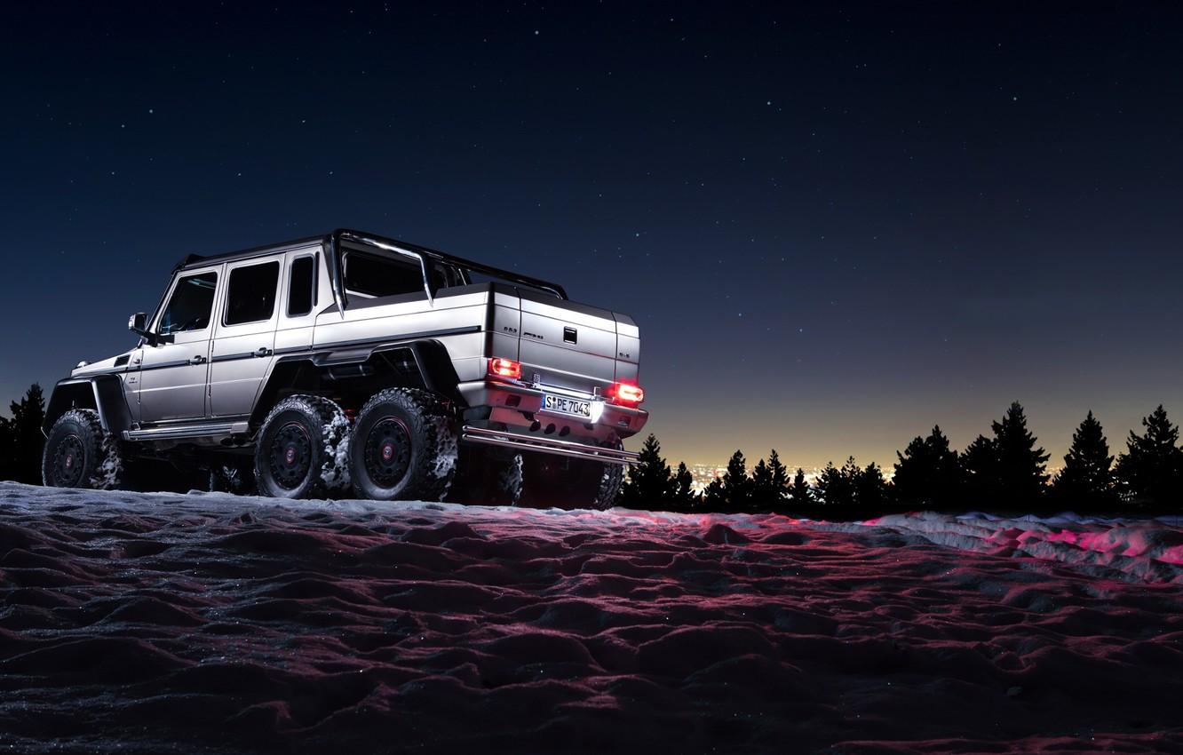 1332x850 Wallpaper Mercedes Benz, Beautiful, Darkness, AMG, Sun, Night, Snow, Shadow, Background, G 6x Awesome Image For Desktop, Section Mercedes