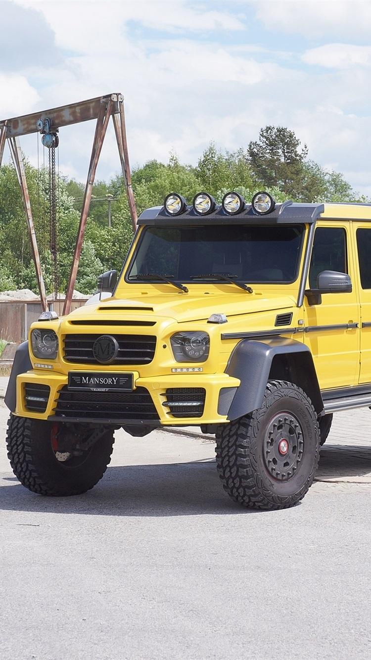 750x1334 Mercedes Benz G63 AMG 6x6 Yellow Car 750x1334 IPhone 8 7 6 6S Wallpaper, Background, Picture, Image