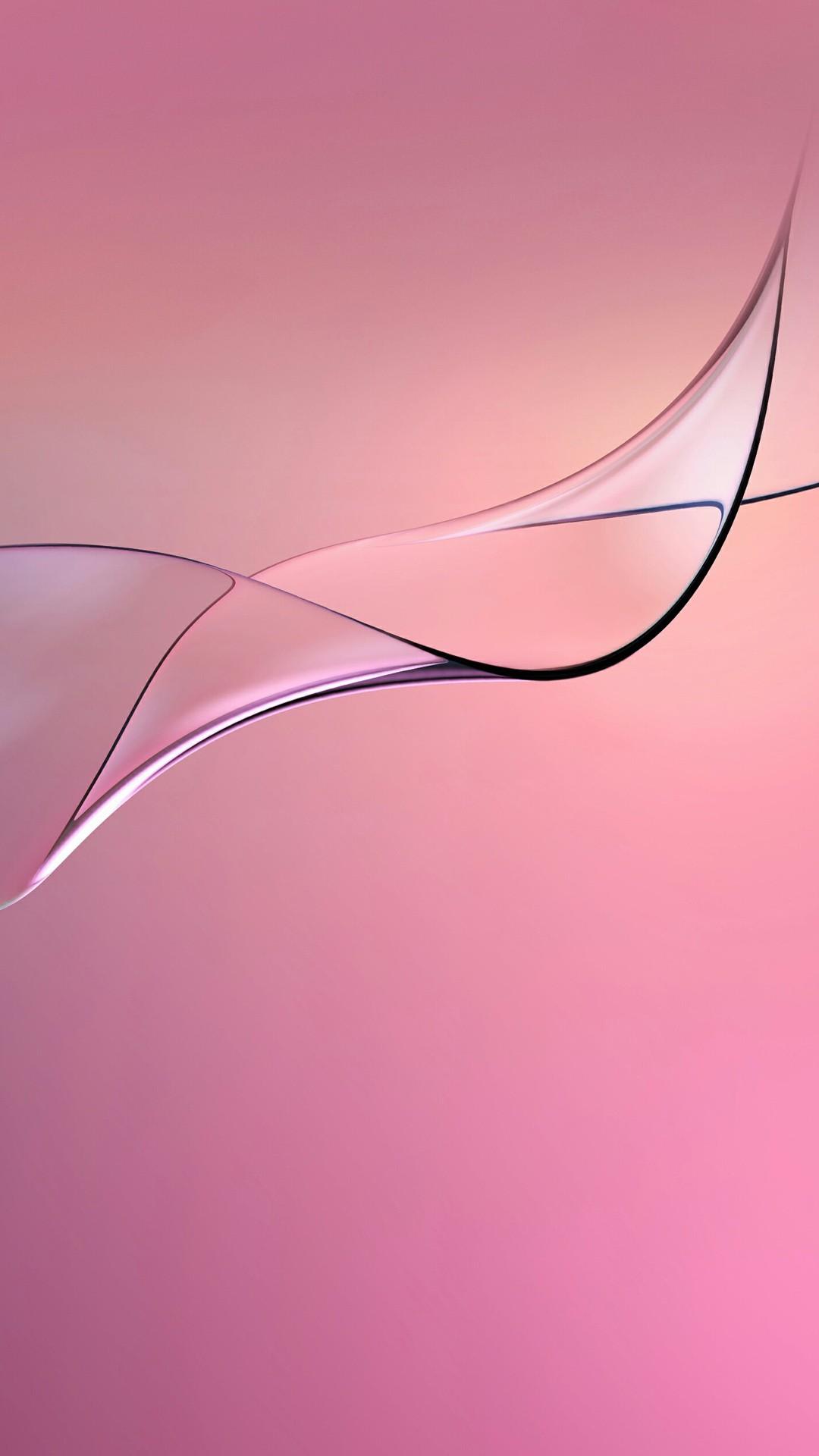 1080x1920 Pink Curves Abstract Wallpaper