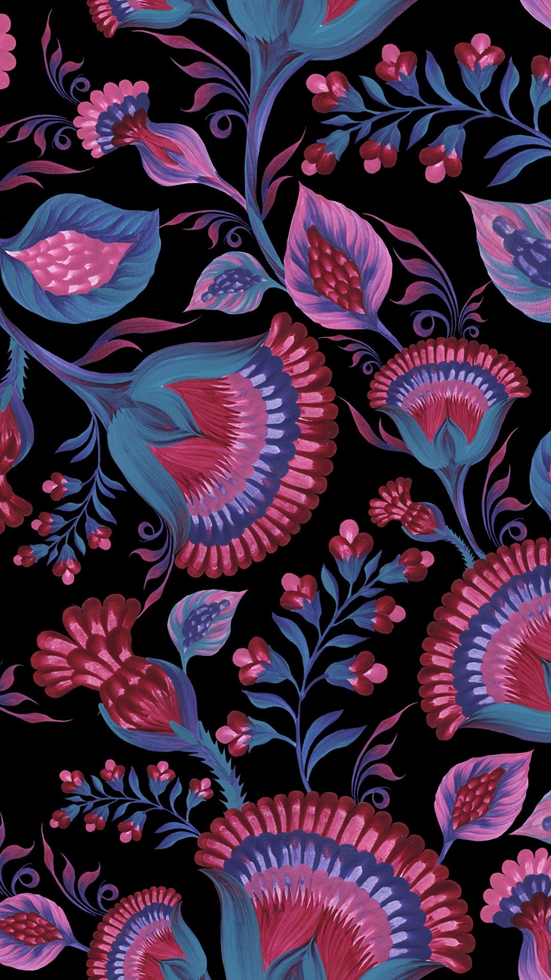 1080x1920 Download Abstract, flowers, pink, patterns, bright wallpaper, 1080x Samsung Galaxy S S Note, Sony Xperia Z, Z Z Z HTC One, Lenovo Vibe, Google Pixel OnePlus Honor Xiaomi Redmi