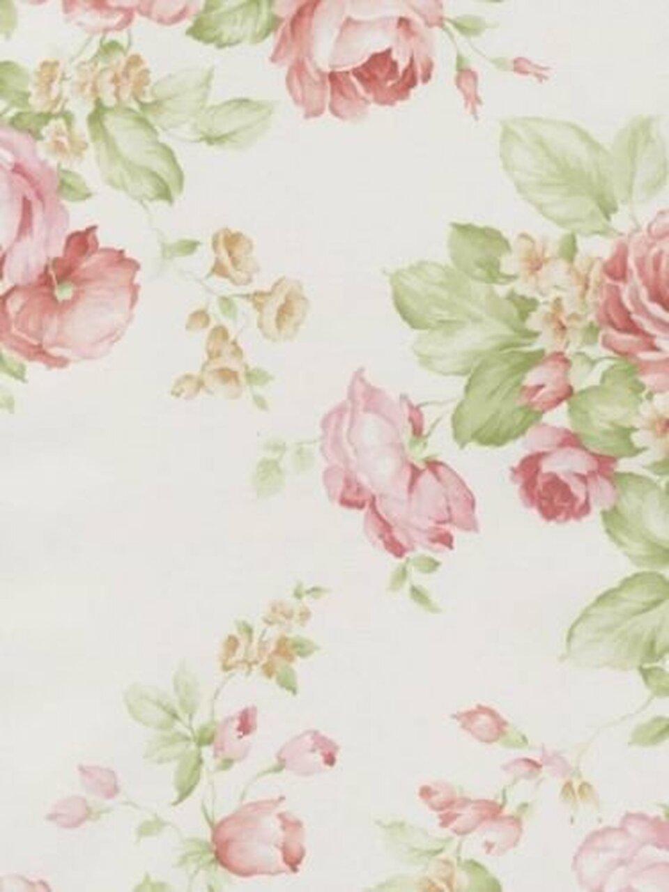 960x1280 Grand Chateau 3 Floral Beige, Cream, Green, Pink, White Galerie Wallpaper Savvy Decorator