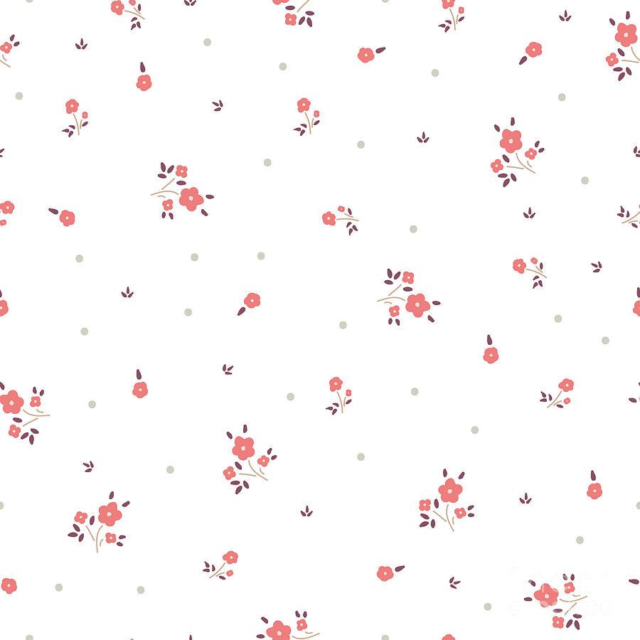 900x900 Delicate Floral Background Pink Small Digital Art