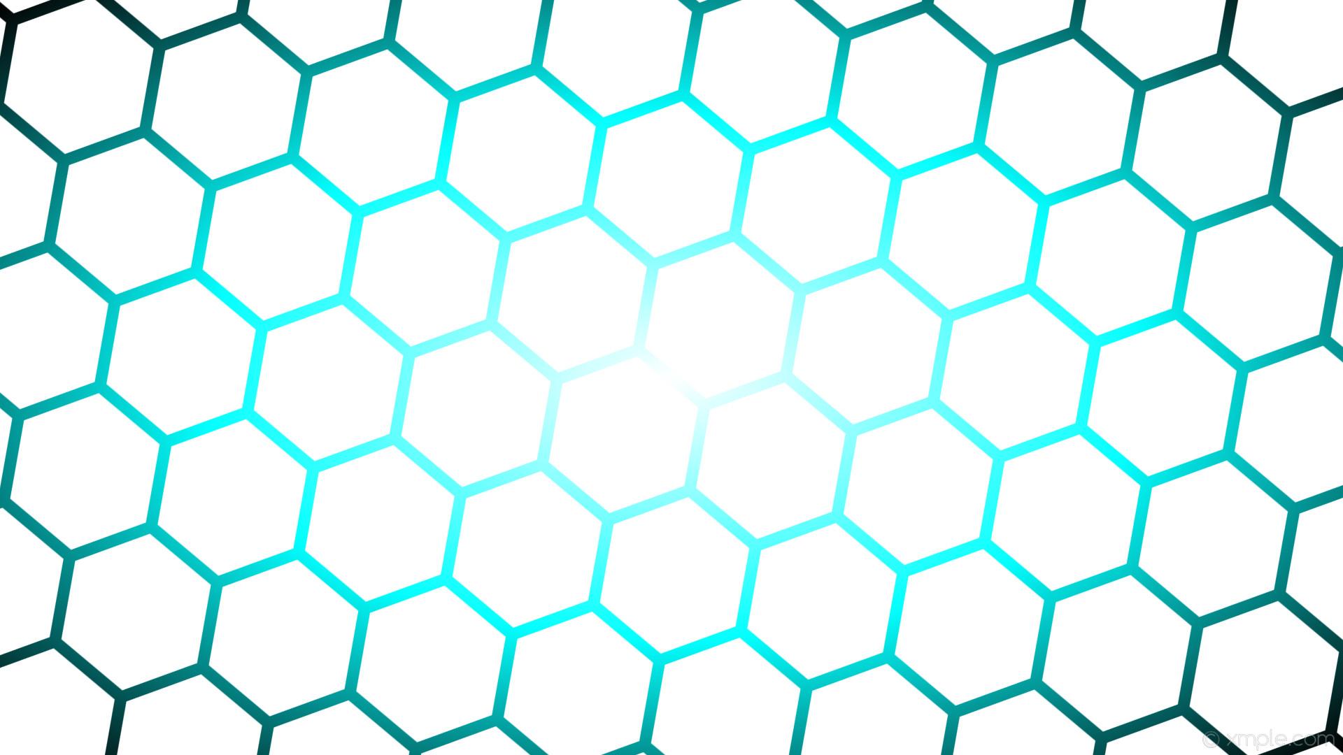 1920x1080 Wallpaper Glow Hexagon Blue Gradient Black White Aqua Black And Blue