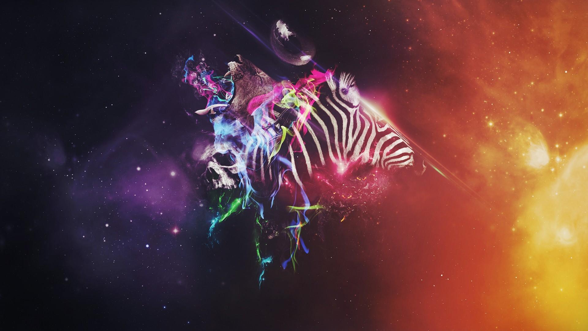 1920x1080 Wallpaper / animals, colorful, artist, abstract