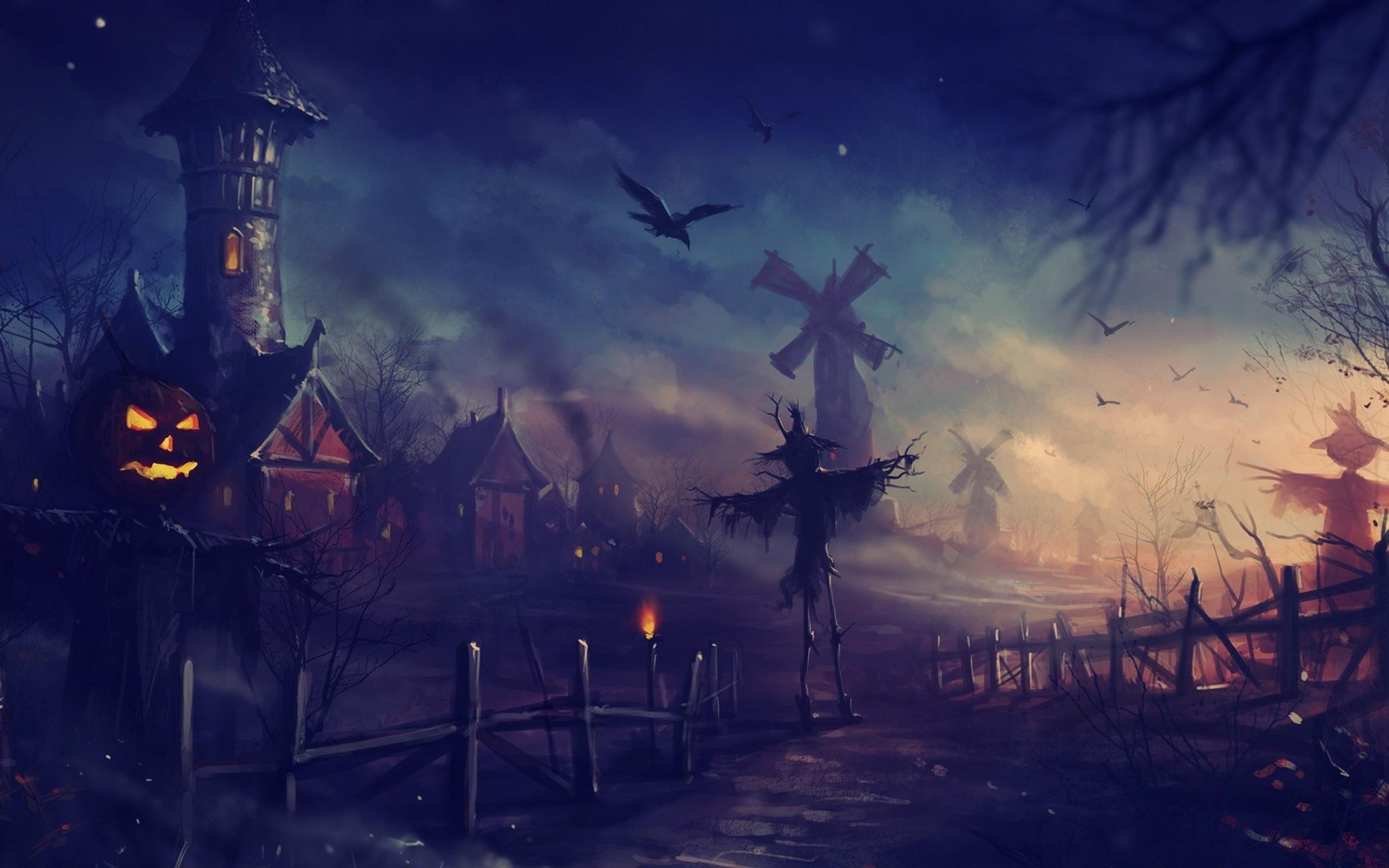 2560x1600 Macbook Pro Halloween Facebook Cover