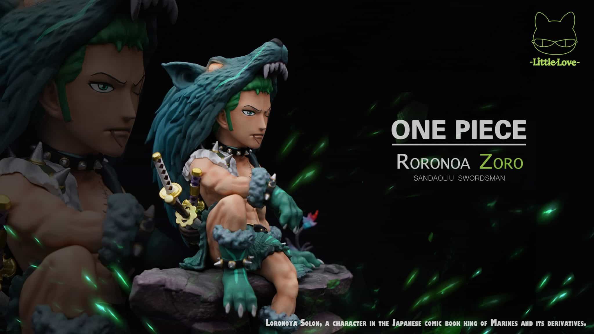 2048x1152 Halloween Blood Moon Werewolf Zoro ONE PIECE Resin Statues Anime, 58758UGK