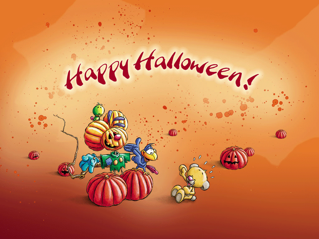 1024x768 Kid Halloween Wallpaper