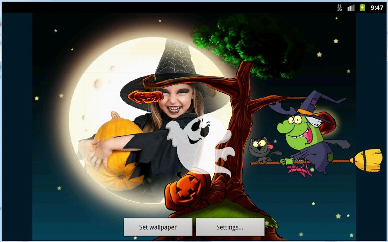 1280x800 Halloween Kids Photo Live Wallpaper for Android