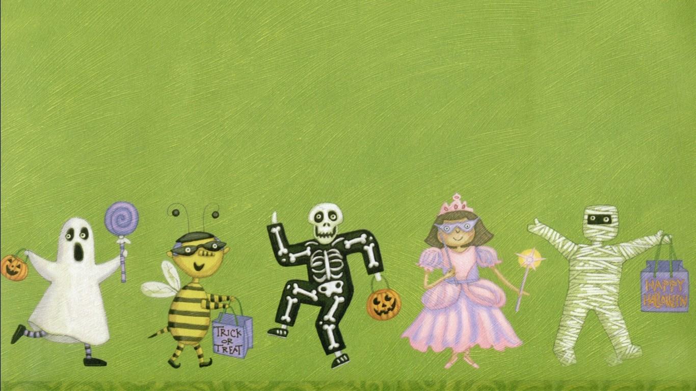 1366x768 Funny Halloween Kids Costume HD Halloween Costume Wallpaper