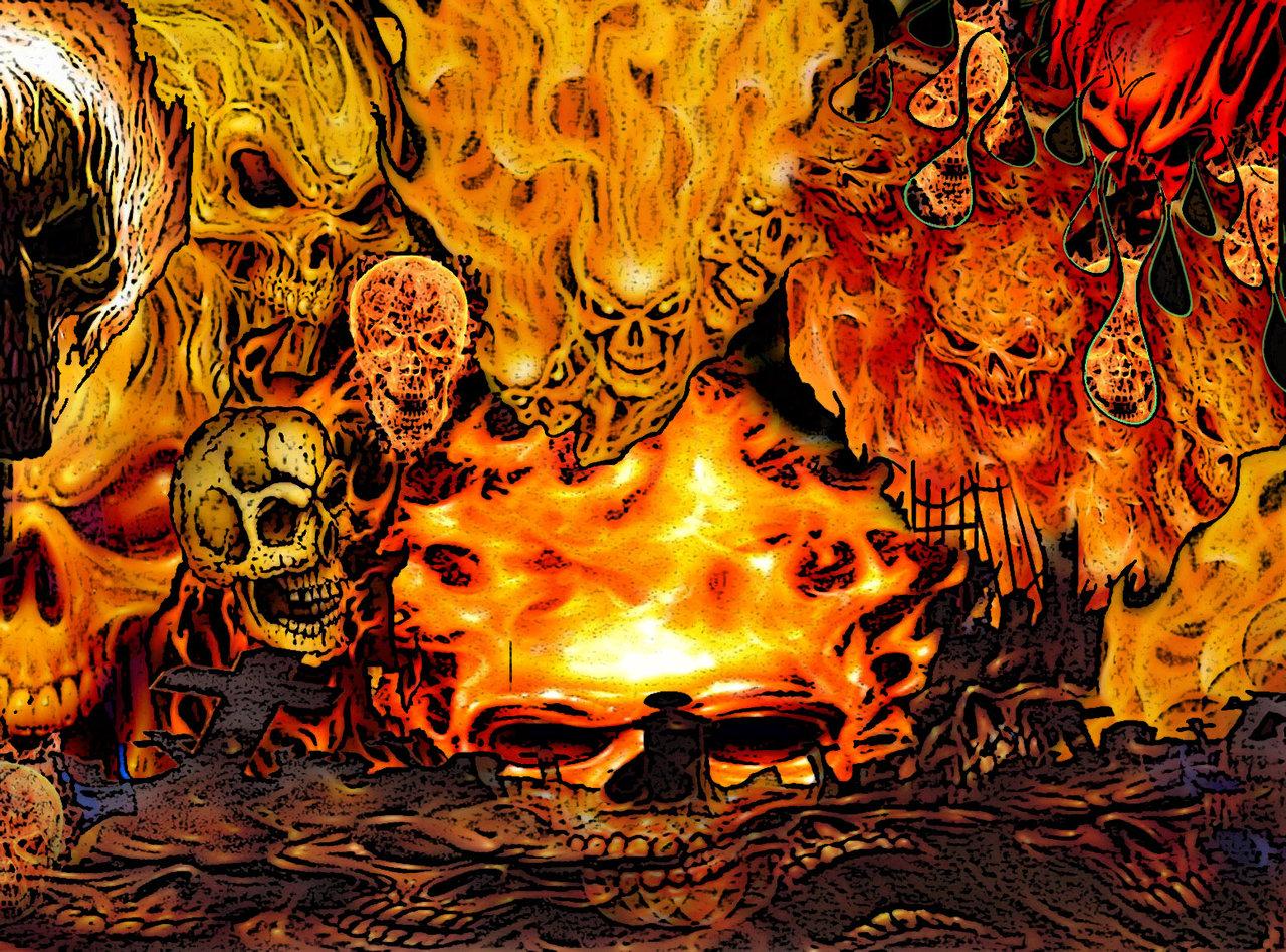 Skull On Fire Wallpapers - Top Free Skull On Fire Backgrounds ...
