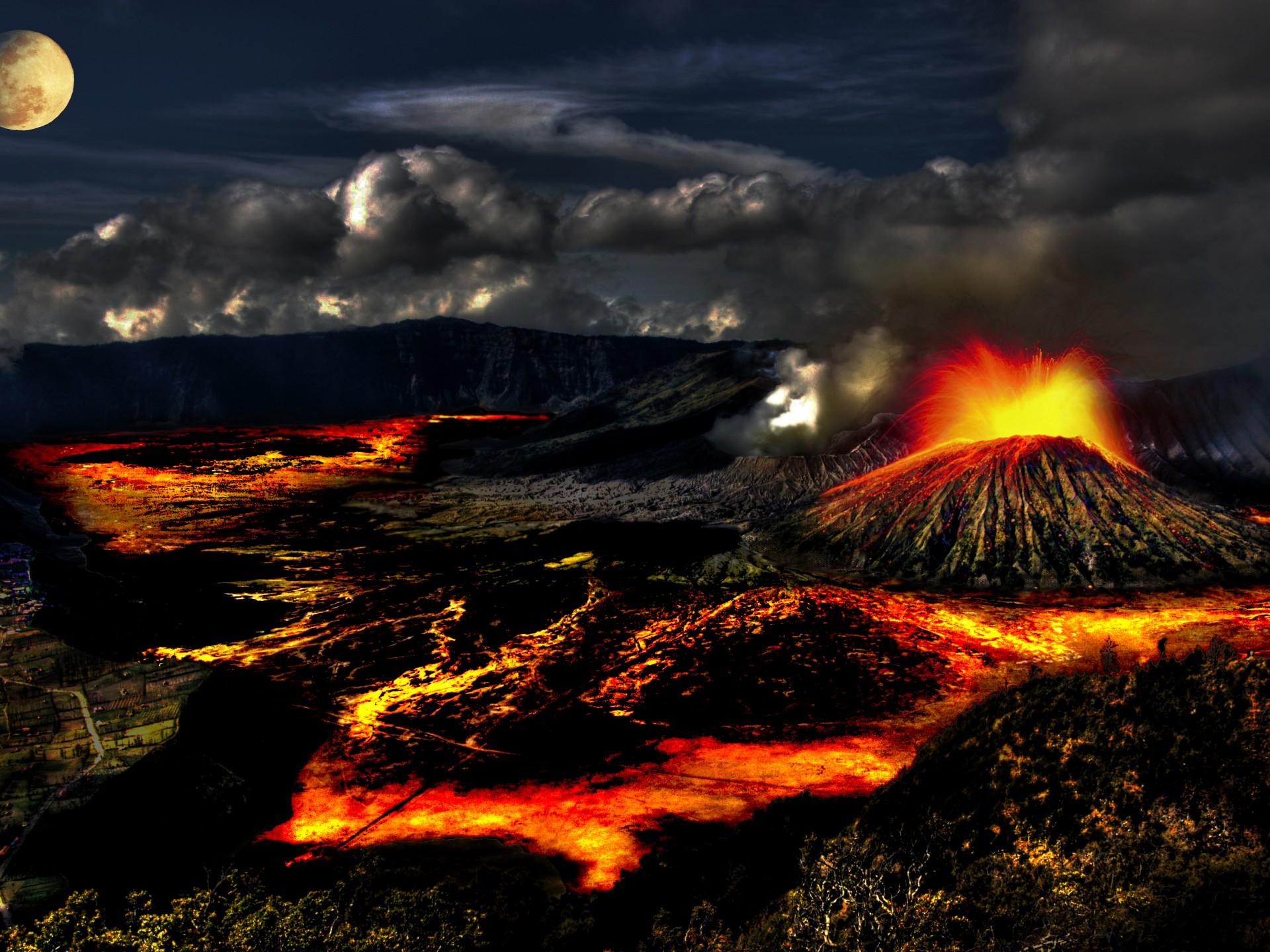 1920x1440 Volcanic Crater Wallpaper HD 9371 :
