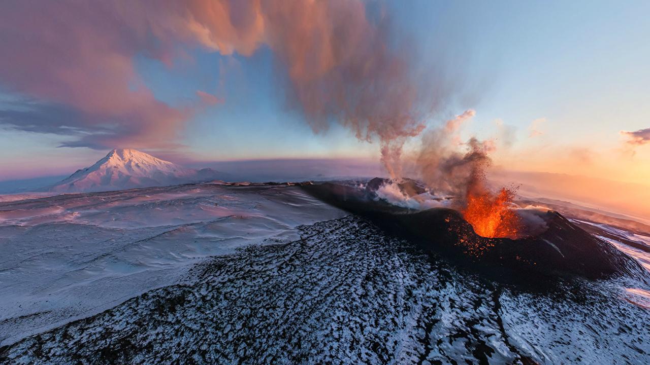 1280x720 Wallpaper volcanoes Nature Mountains