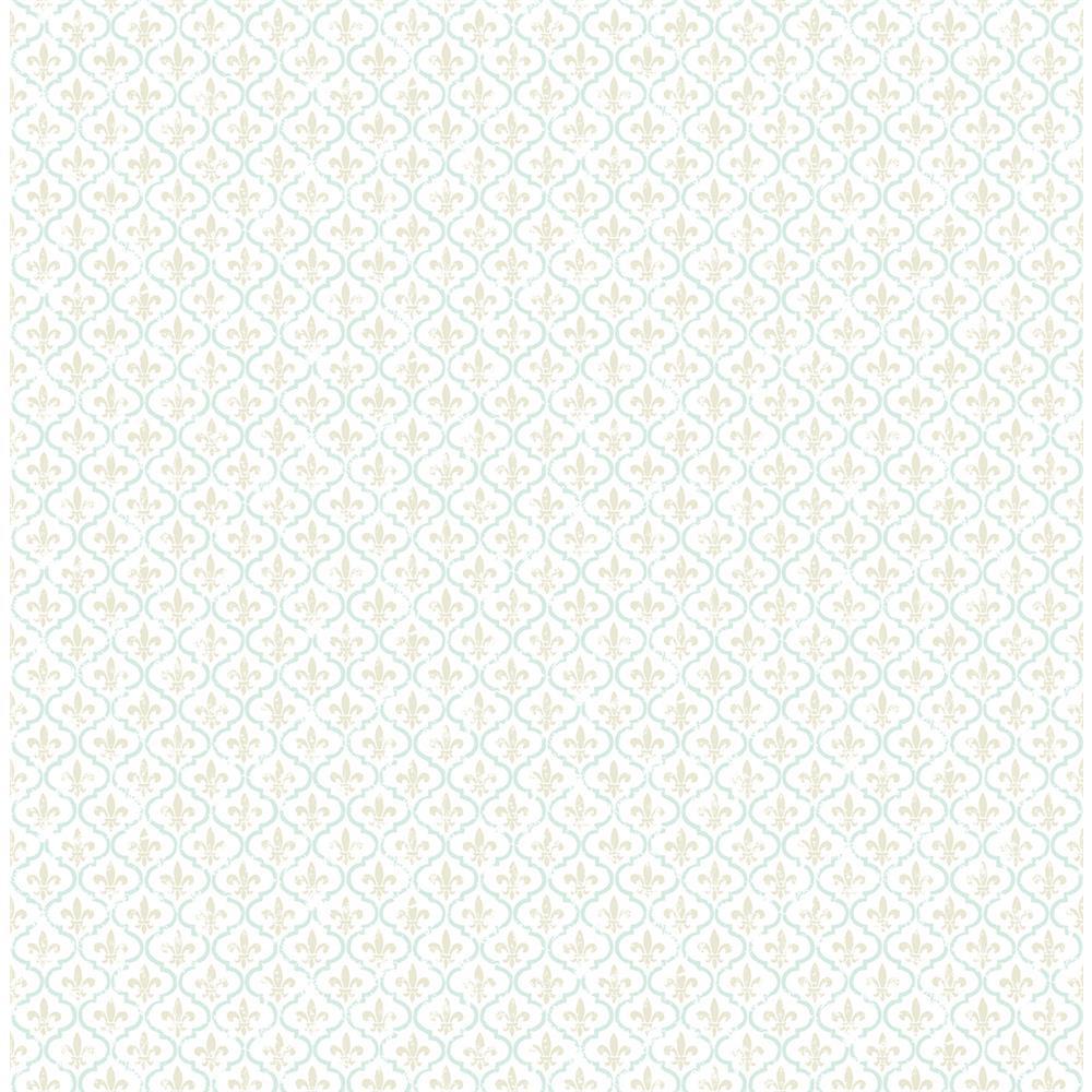 1000x1000 FS50504 FS50504 SPRING GARDEN Small Fleur De Lys Wallpaper in White