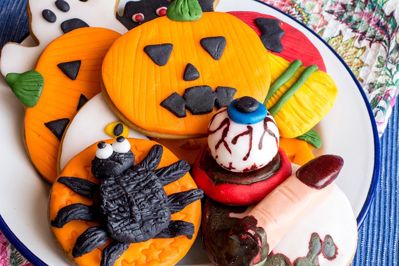 1280x853 Photo Pumpkin Halloween Food Cookies Design