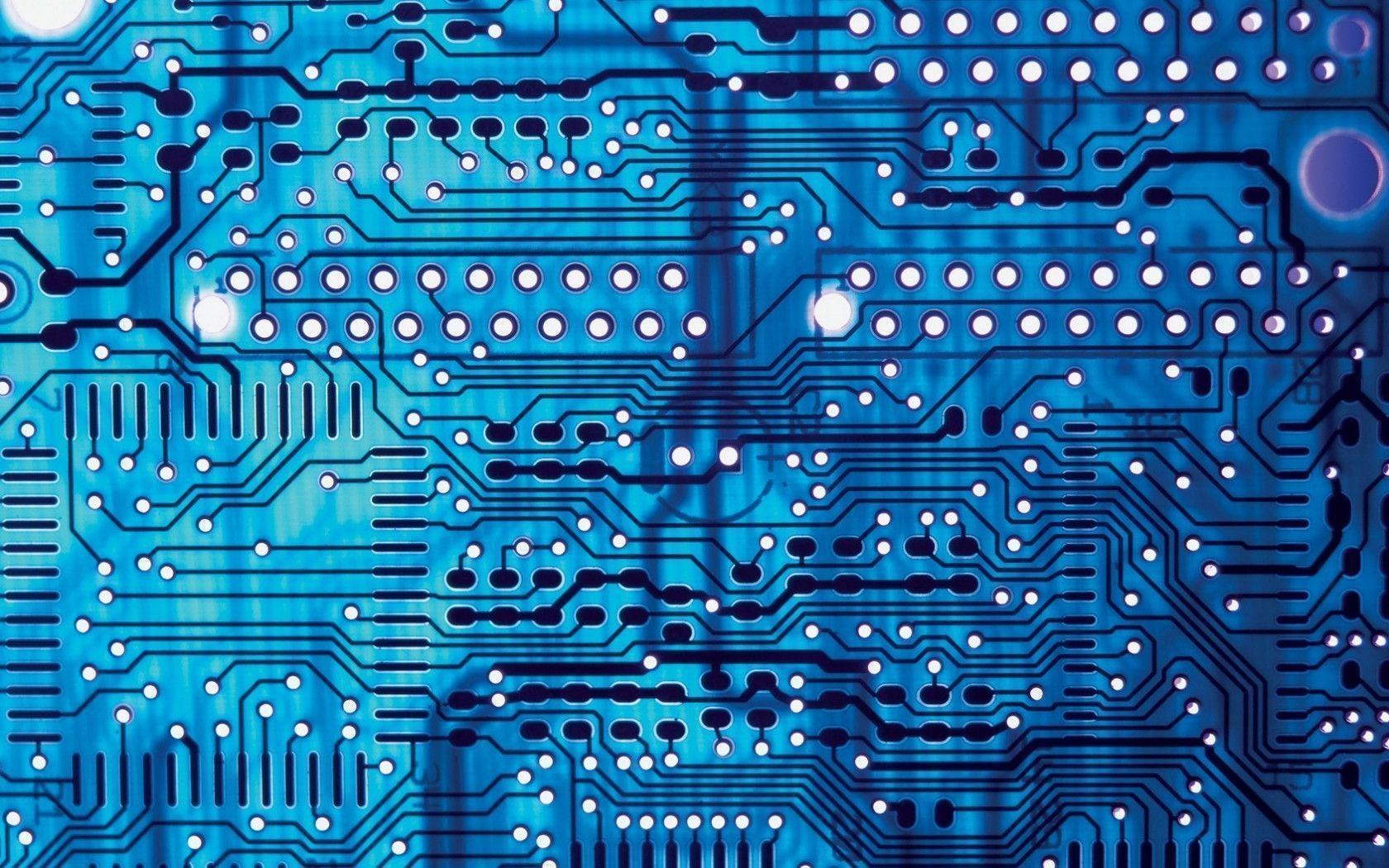 1680x1050 blue circuit board wallpaper