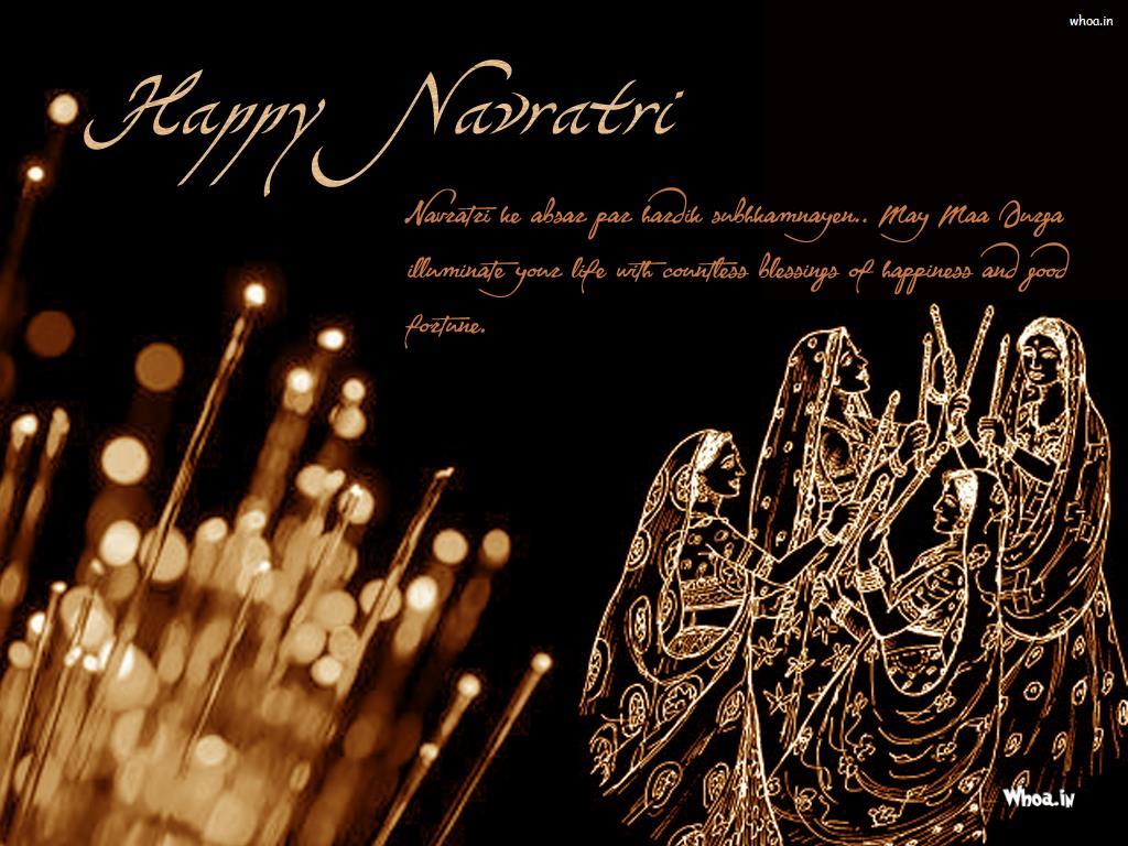 1024x768 happy navratri wallpaper, text, font, metal, perennial plant