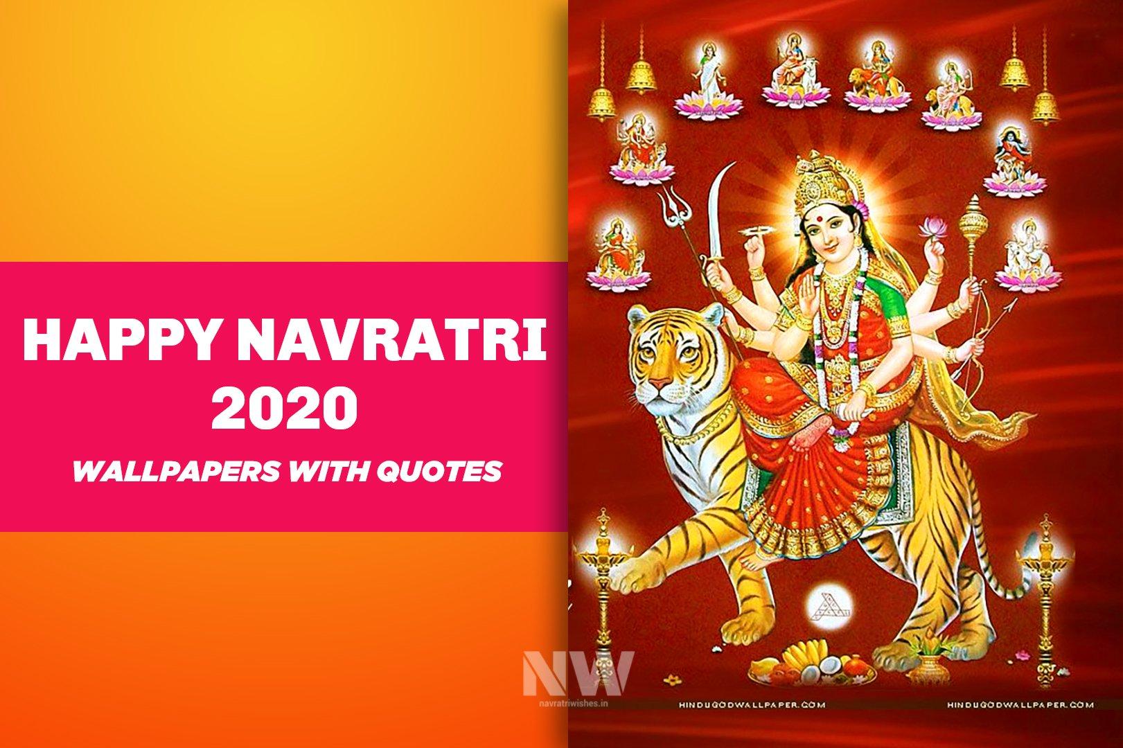 1621x1080 Happy Navratri 2020 Wallpaper With Quotes