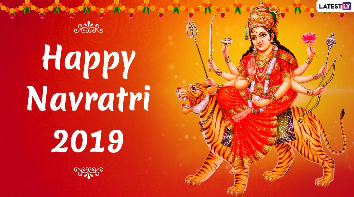 1200x667 Navratri 2019 Image & HD Wallpaper For Free Download Online: Send Happy Navratri Wishes With Beautiful WhatsApp Sticker Messages and GIF Greetings