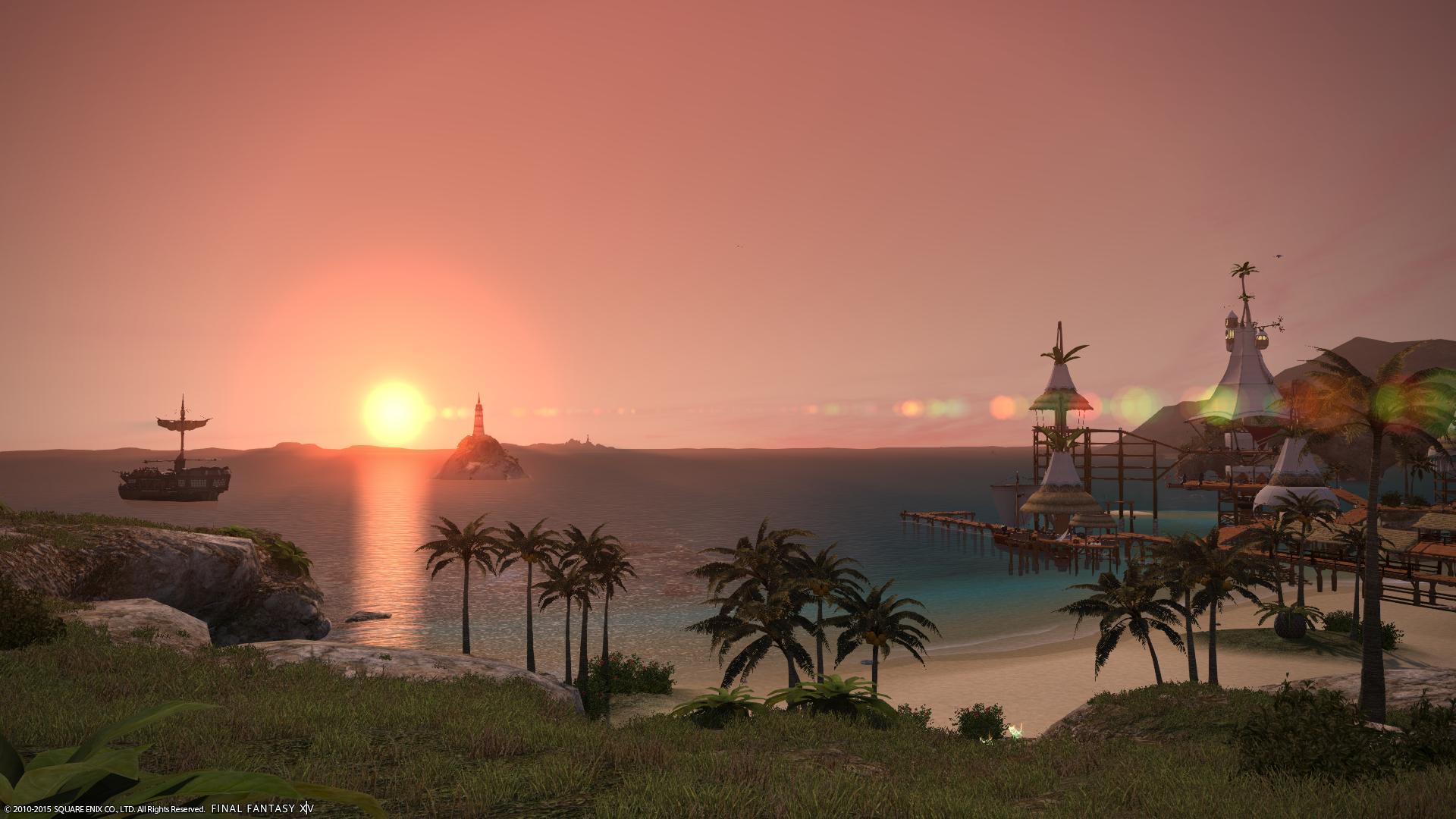 1920x1080 Finally experienced my first Costa del Sol sunset. Not disappointed.: ffxiv