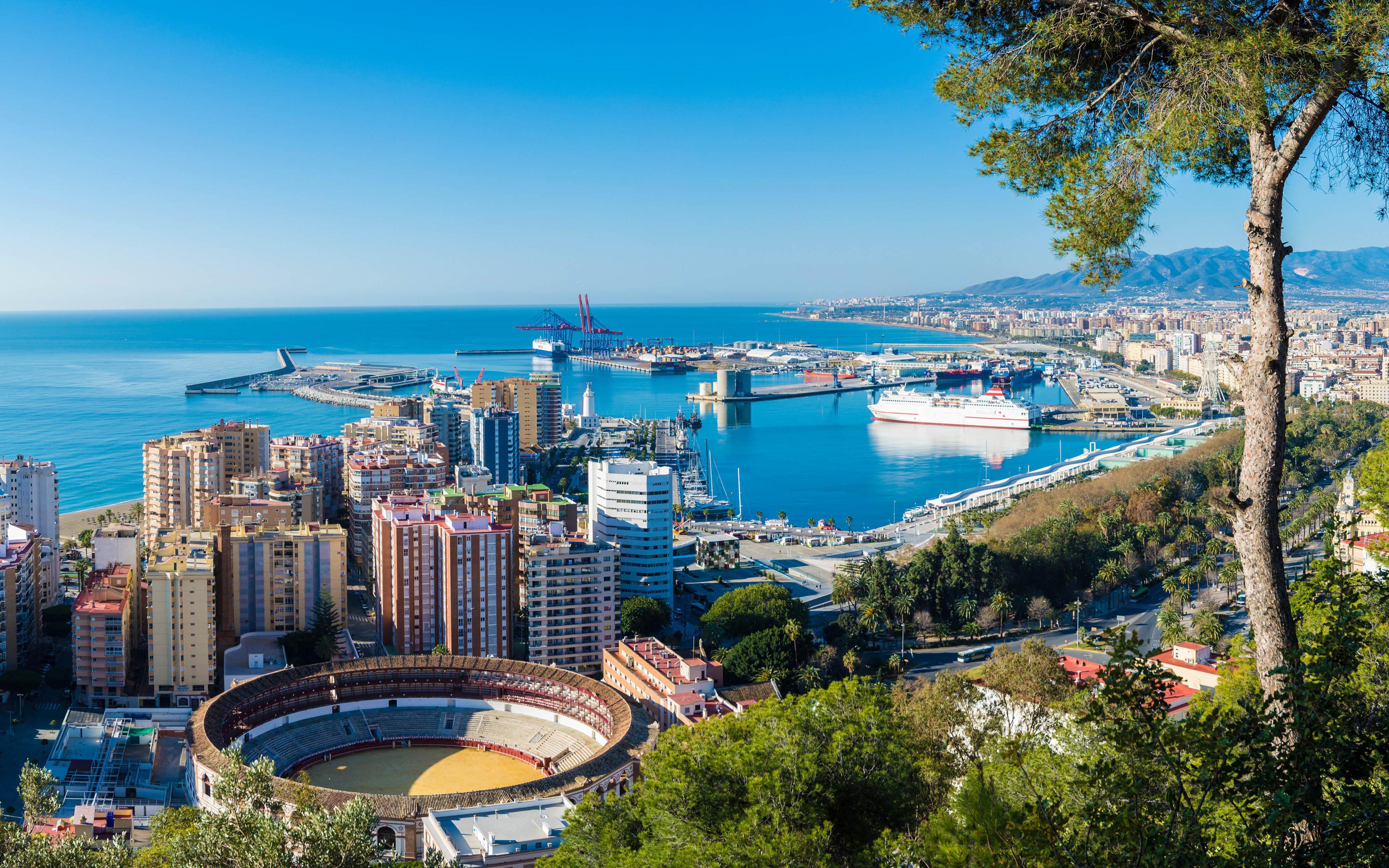 3840x2400 Download wallpaper Costa del Sol, 4k, port, cityscapes, spanish cities, Spain, Costa del Sol skyline, Cities of Spain for desktop with resolution 3840x2400. High Quality HD picture wallpaper