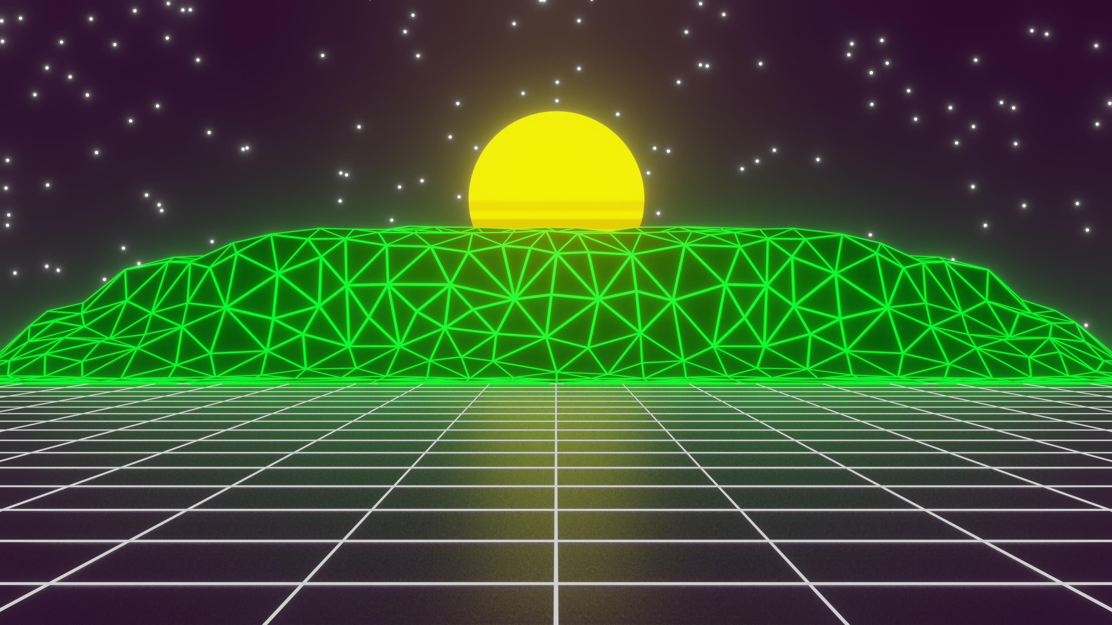 3840x2160 Vaporwave Background (4K)