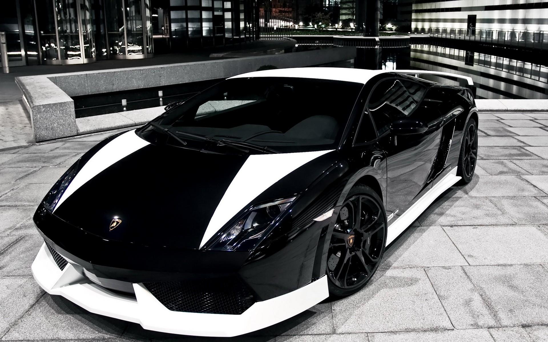 1920x1200 black, And, White, Cityscapes, Night, Cars, Lamborghini Wallpaper HD / Desktop and Mobile Background