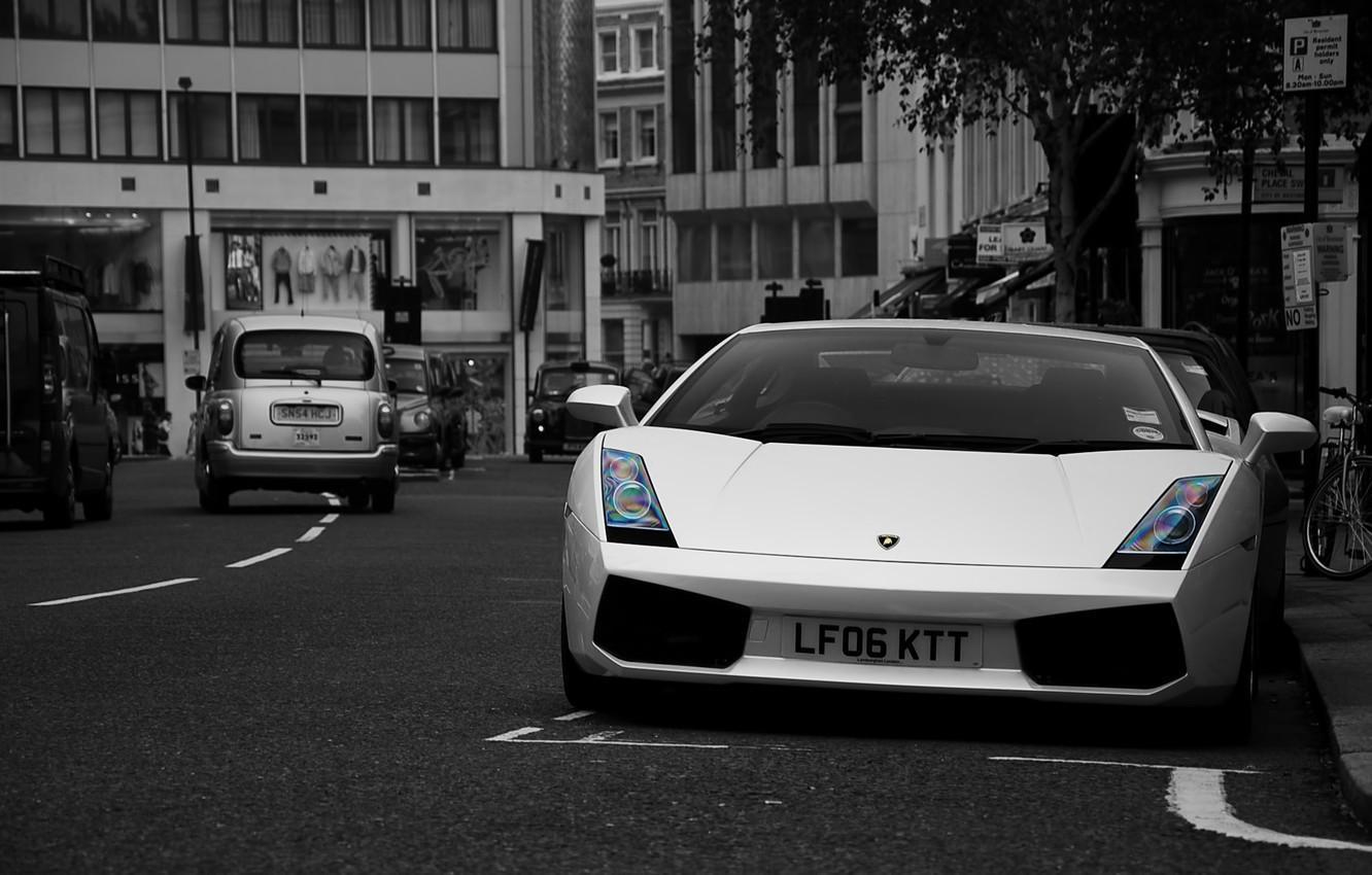 1332x850 Wallpaper black and white, gallardo, lamborghini image for desktop, section lamborghini