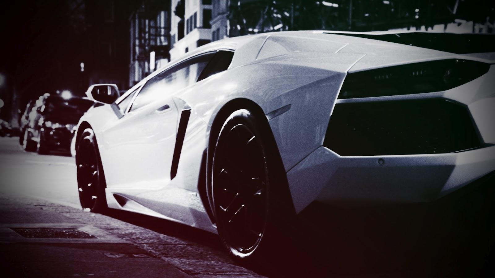 1600x900 Lamborghini Aventador Black Wallpaper HD