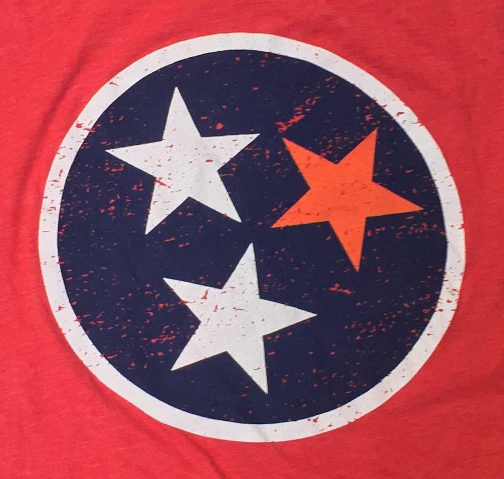 1024x973 Tennessee State Flag With VOL Star T Shirt