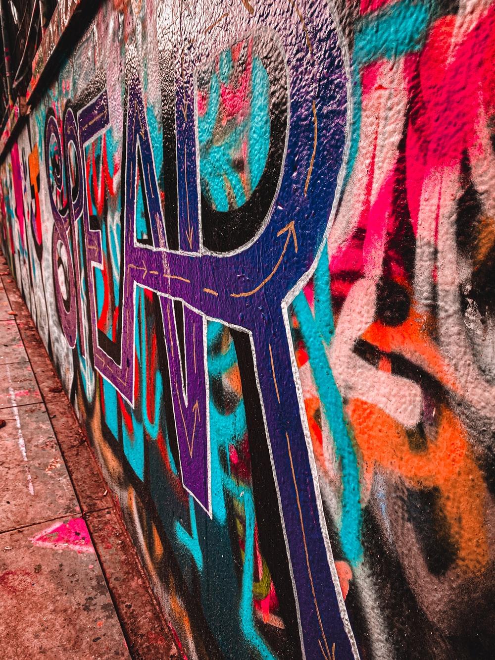 1000x1333 purple white and black graffiti photo