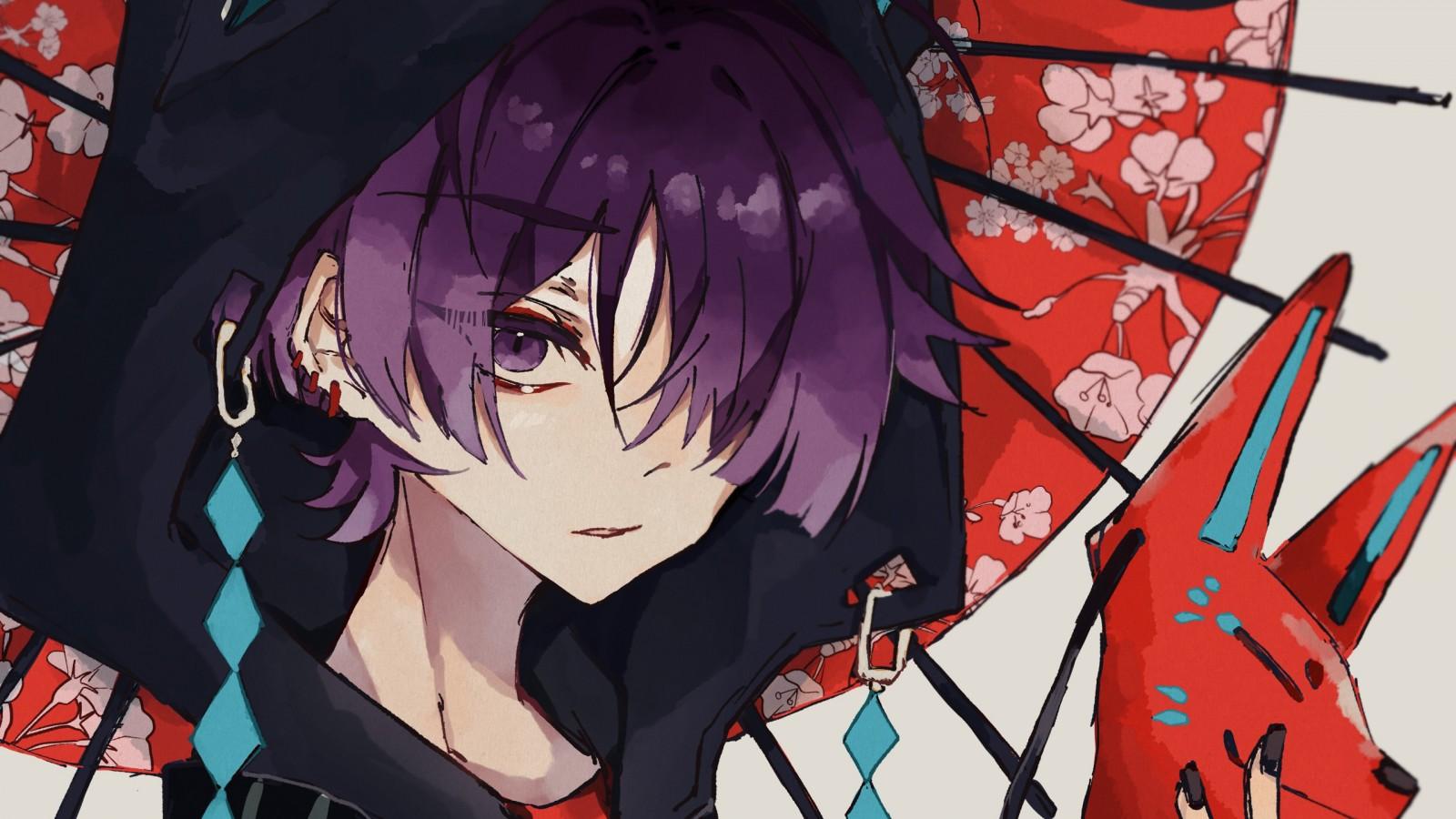 1600x900 Purple Hair Scaramouche With Mask HD Genshin Impact Wallpaper