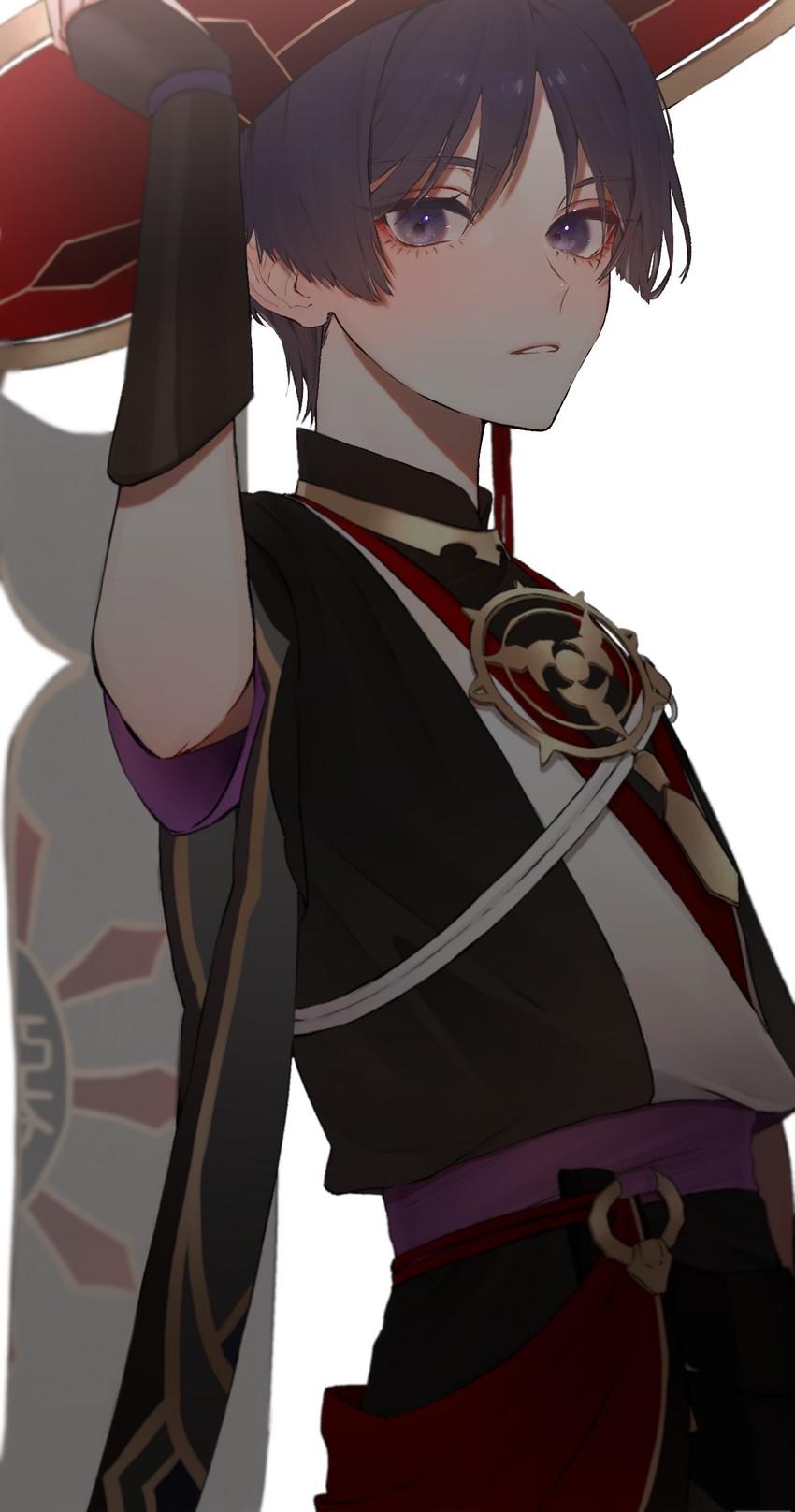 850x1616 scaramouche (genshin impact) drawn