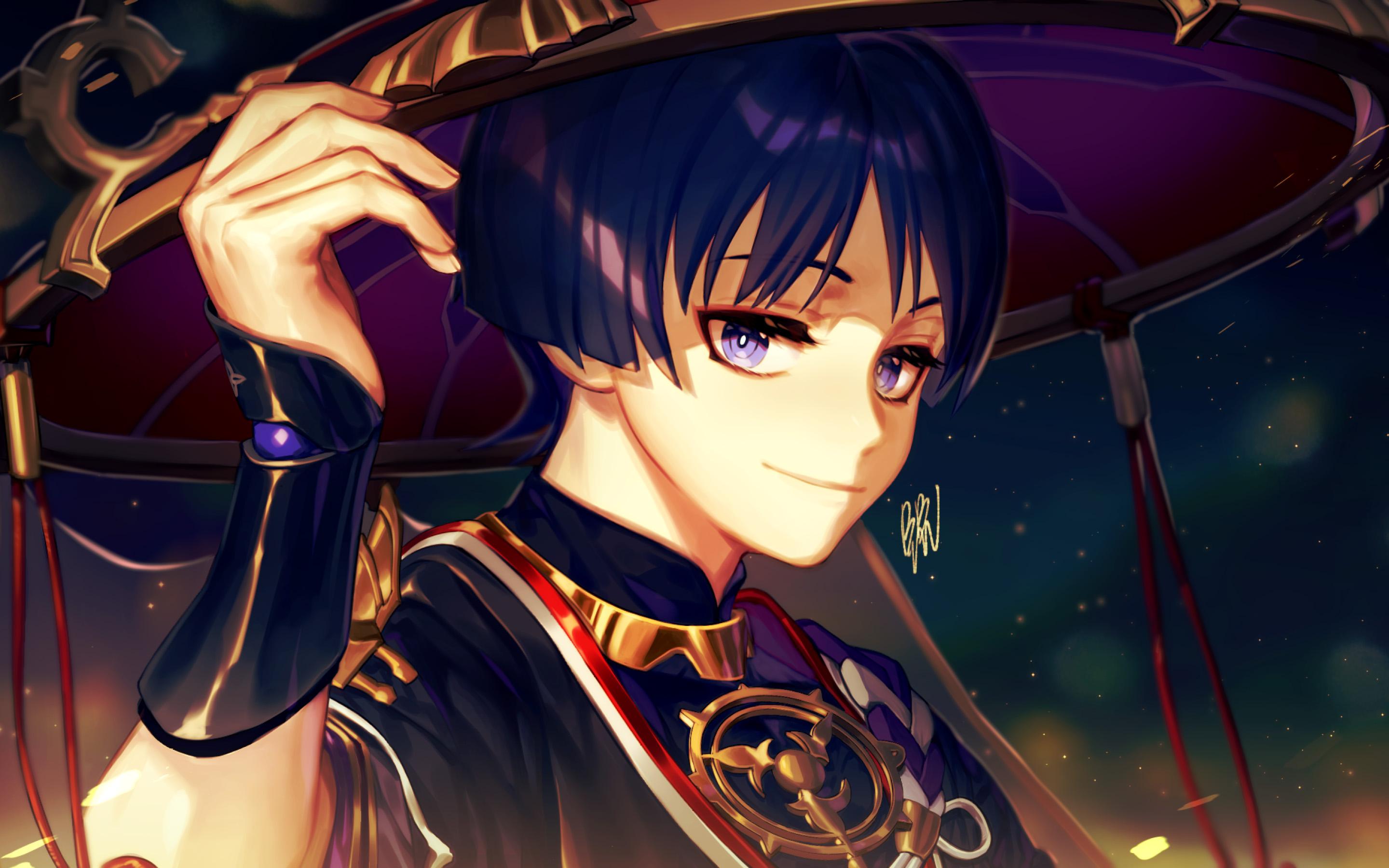 2880x1800 Download wallpaper Scaramouche, artwork, Genshin Impact, manga, Scaramouche Genshin Impact for desktop with resolution 2880x1800. High Quality HD picture wallpaper