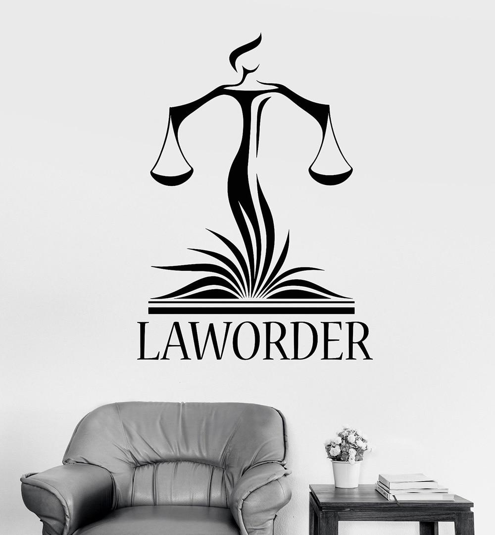 1000x1082 Law Office Wall Decor Decals Lawyer Justice Libra Court Stickers Modern Home Interior Decoration Wallpaper Z959. Wall Stickers