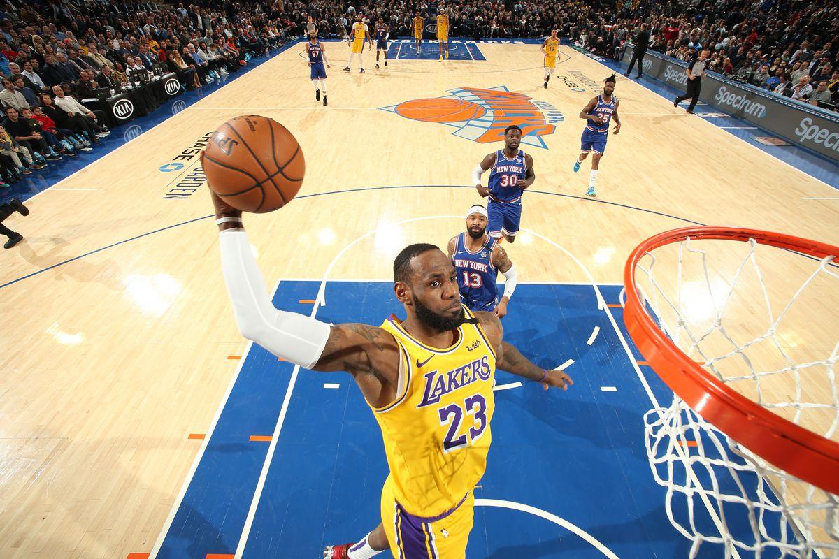 1200x800 Lakers Vs. Knicks Final Score: LeBron James Gets His Redemption At Madison Square Garden With 100 92 Win Screen And Roll