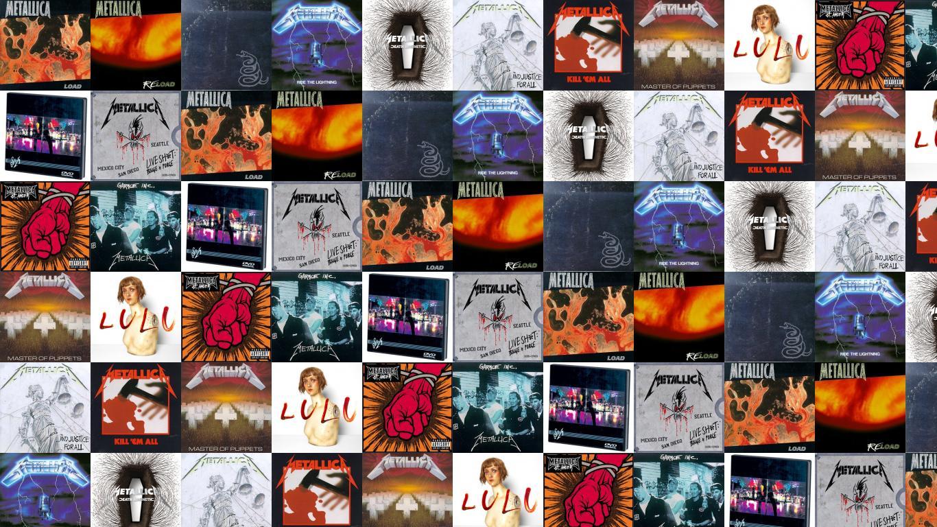 1366x768 Metallica Load Reload Black Album Ride Lightning Death Wallpaper « Tiled Desktop Wallpaper