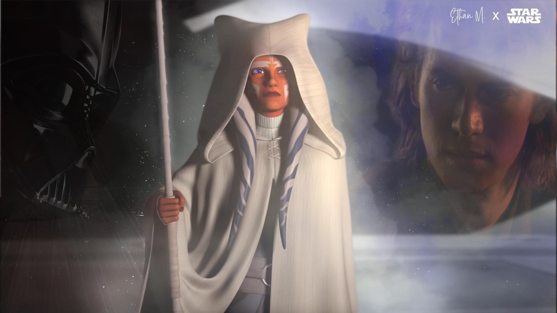 1920x1080 Ahsoka Tano and Anakin Skywalker Desktop Wallpaper: StarWars