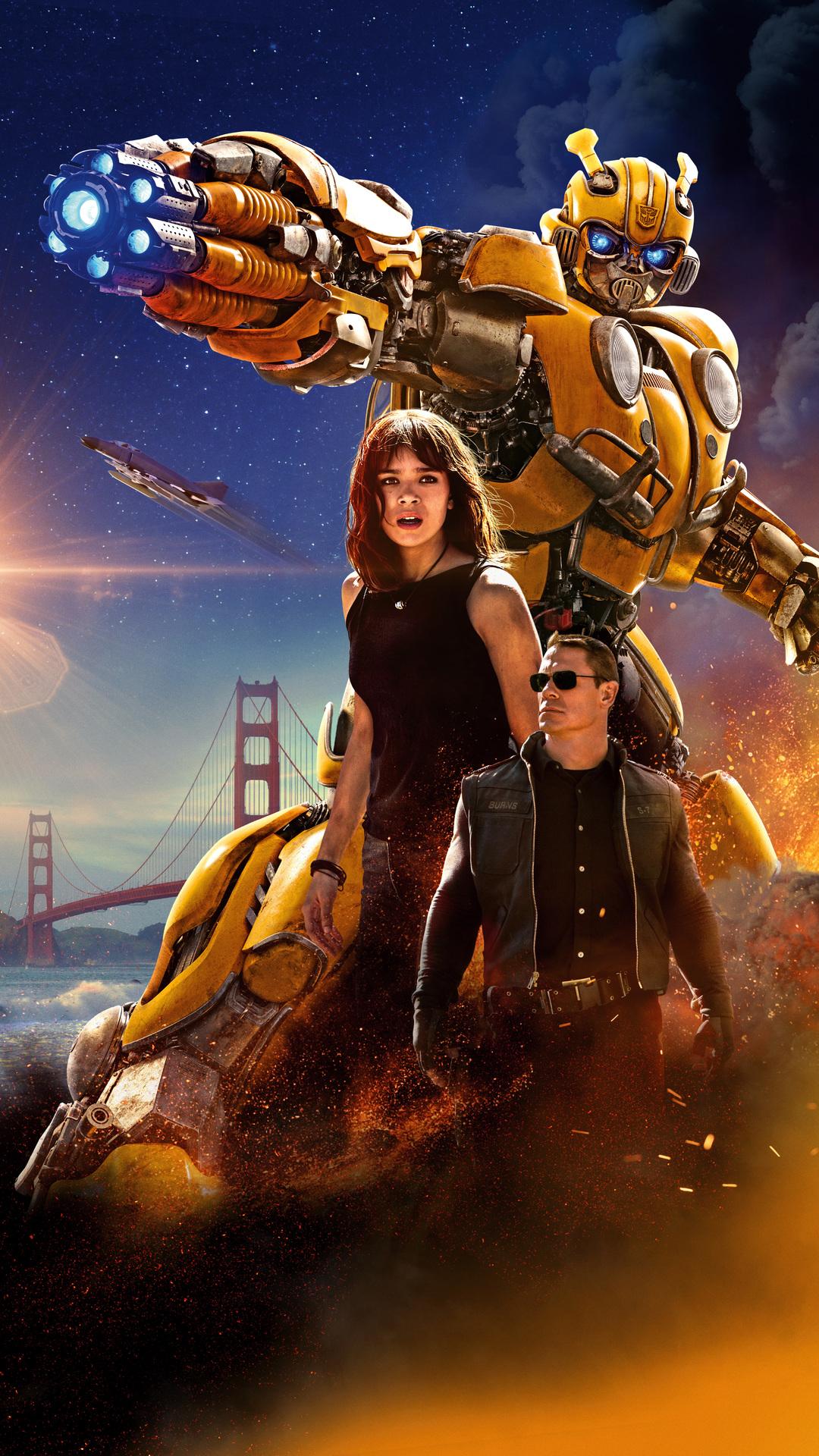 1080x1920 1080x1920 bumblebee, movies, 2018 movies, hd, poster, hailee steinfeld for iPhone 8 wallpaper